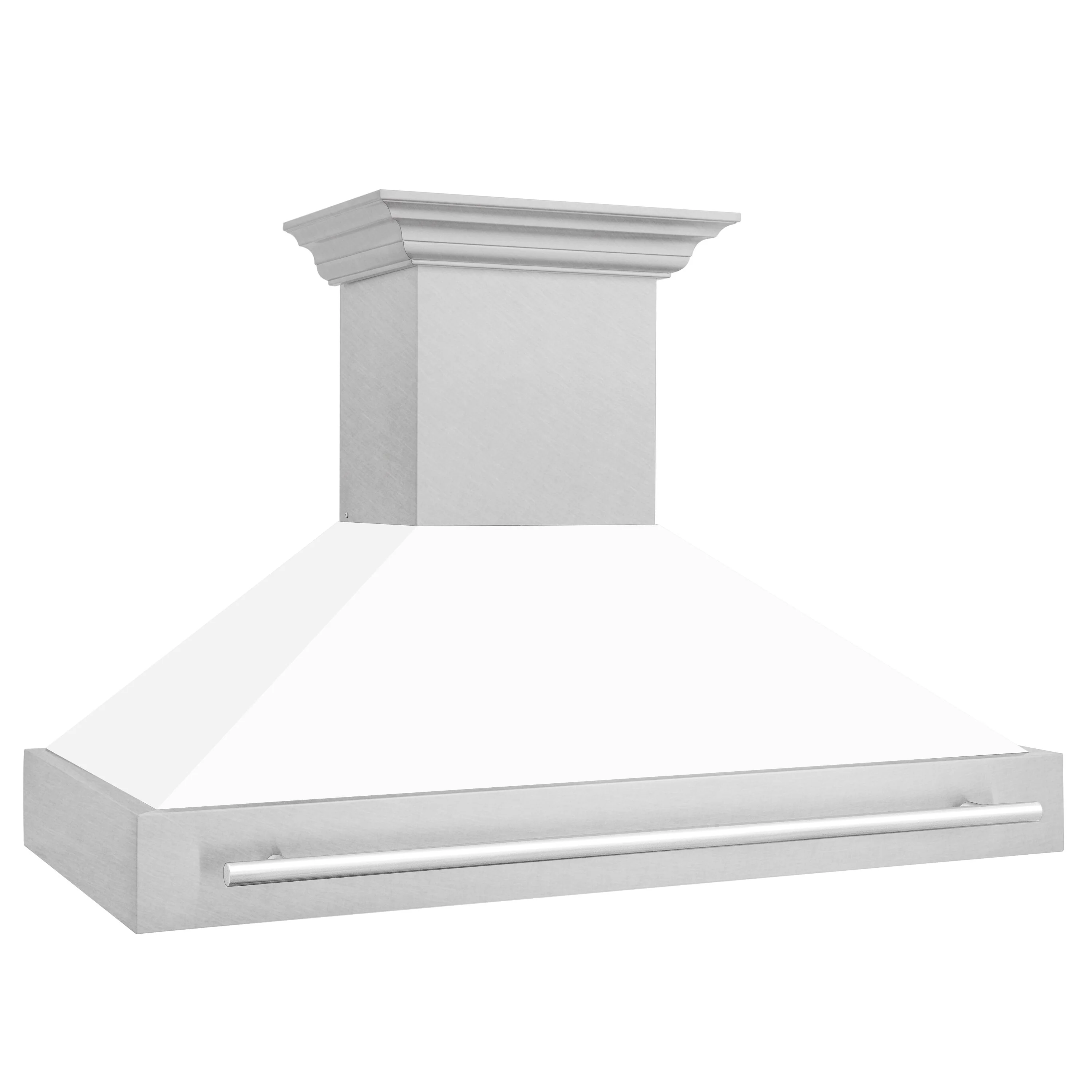 ZLINE 48 In. DuraSnow® Stainless Steel Range Hood with White Matte Shell, 8654SNX-WM-48 - Cheap Abt