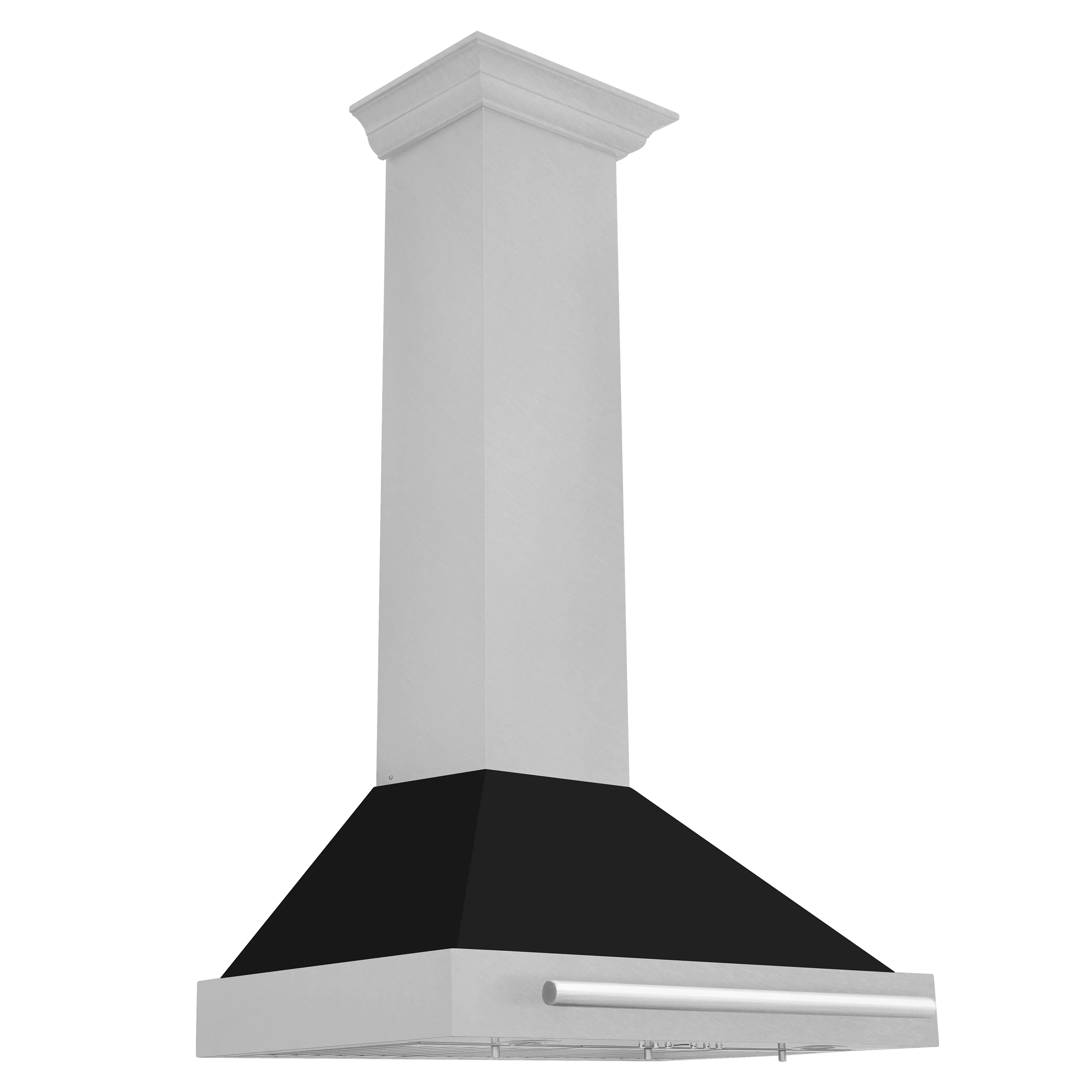 ZLINE 30 Inch DuraSnow® Stainless Steel Range Hood with Black Matte Shell and Stainless Steel Handle, KB4SNX-BLM-30 - Cheap Abt
