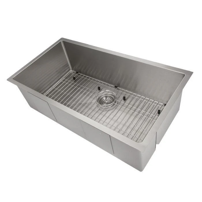 ZLINE 36 in. Meribel Undermount Single Bowl Stainless Steel Kitchen Sink with Bottom Grid, SRS-36 - Cheap Abt