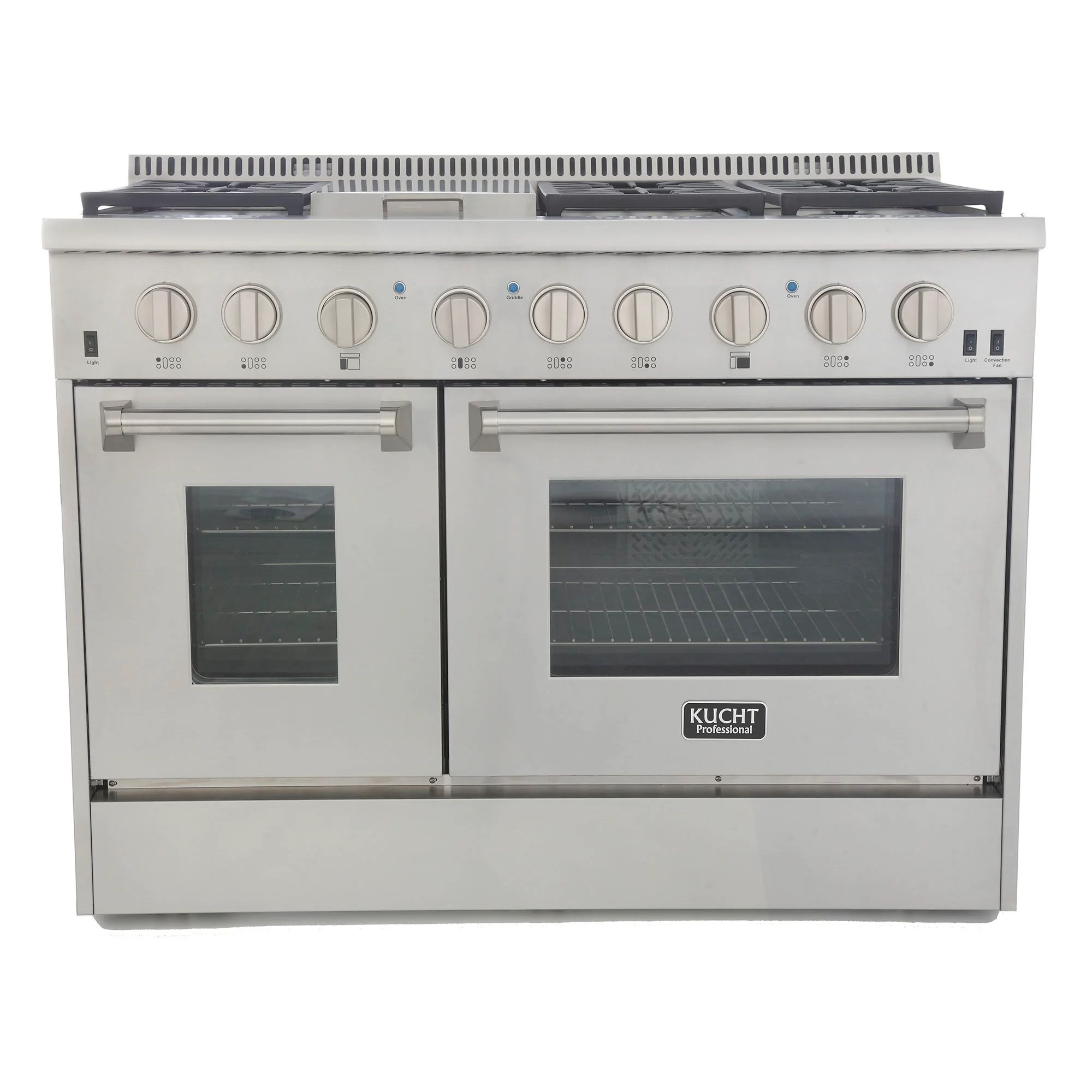 Kucht Professional 48 in. 6.7 cu ft. Propane Gas Range with Silver Knobs, KRG4804U/LP-S - Cheap Abt