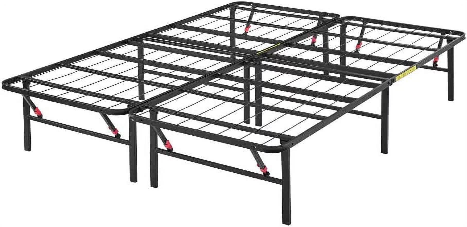Foldable Metal Platform Bed Frame with Tool Free Setup 14 Inches High Queen Black - Cheap Abt