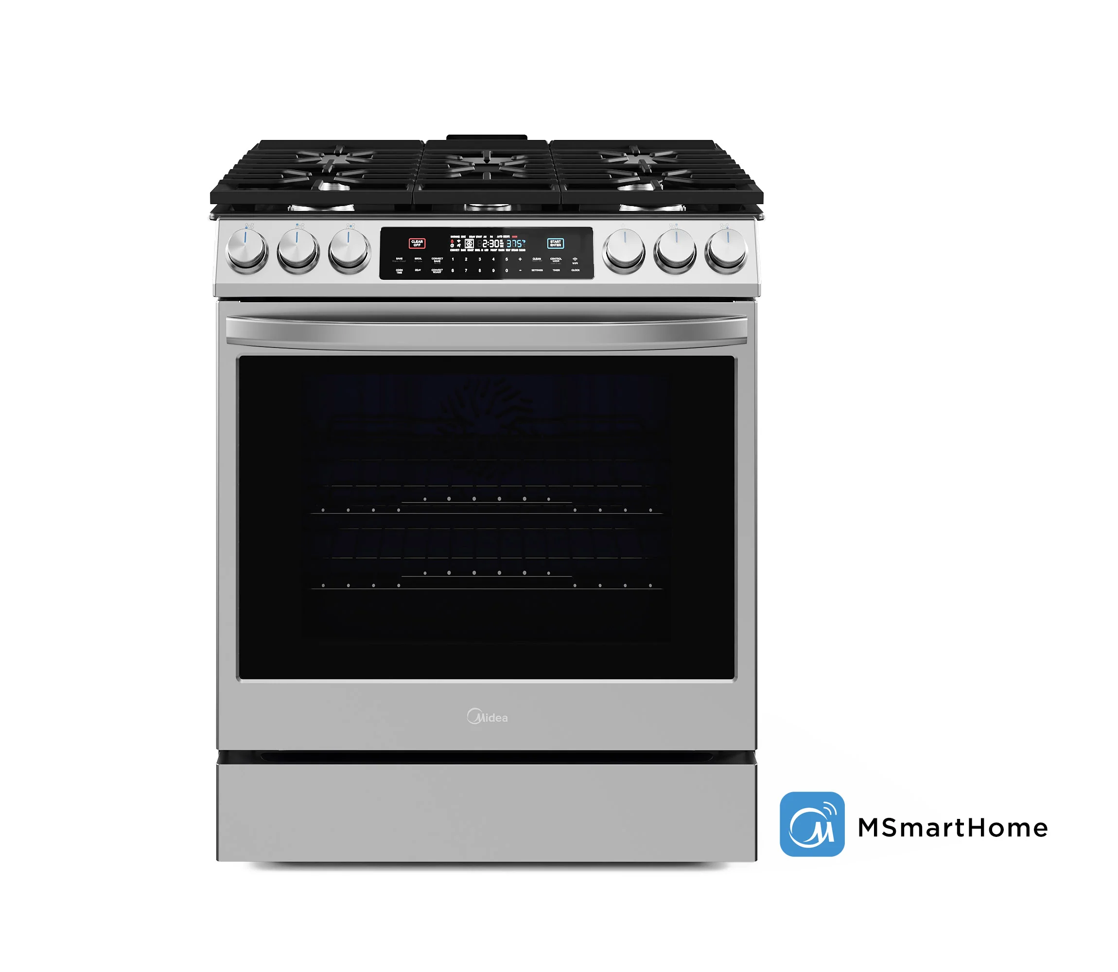 Midea 30 In. Slide-In Gas Range with 6.1 cu. ft. Self-Cleaning Oven in Stainless Steel, MGS30S2AST - Cheap Abt