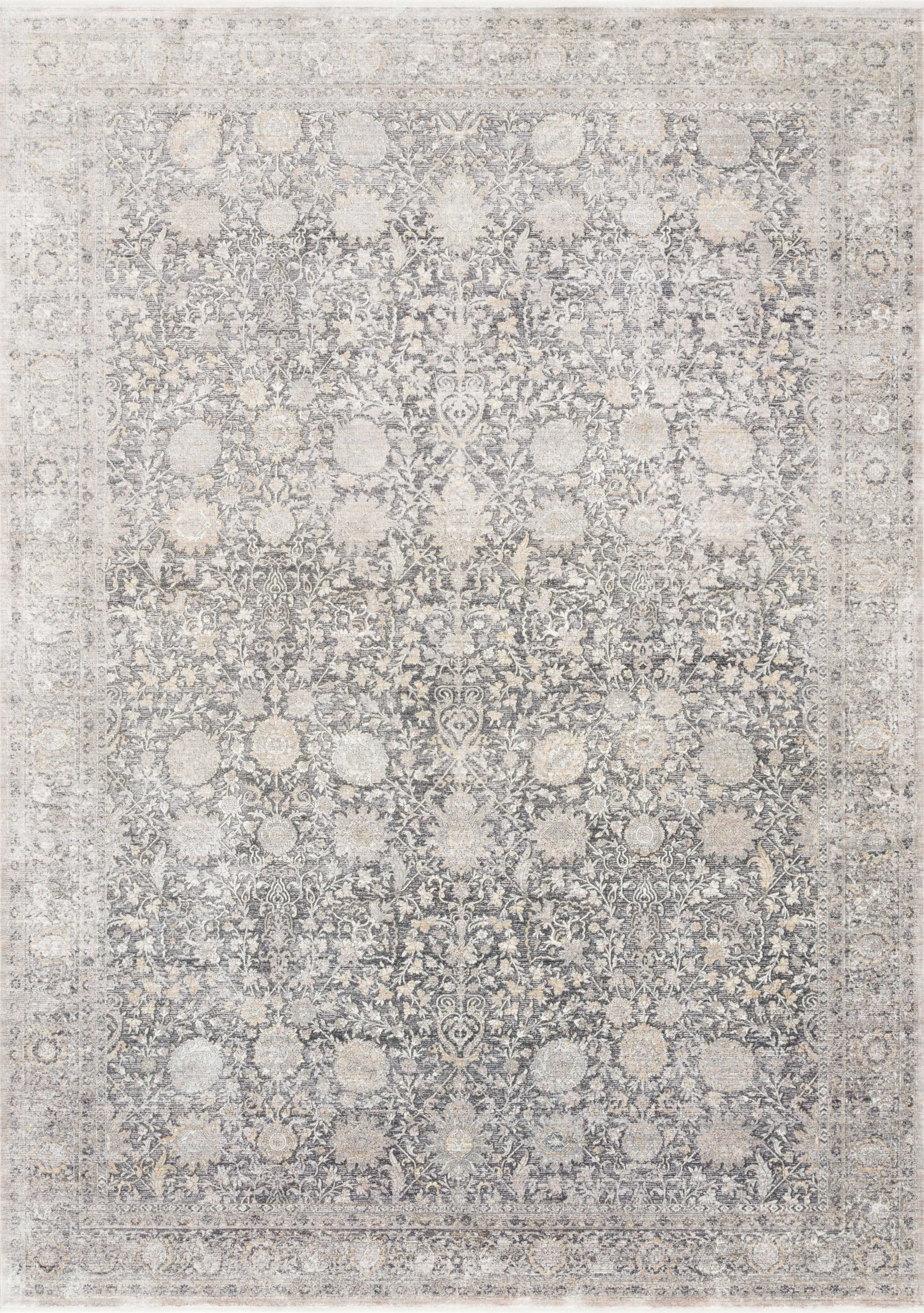 Loloi Rugs Gemma Collection Rug in Charcoal, Sand - 9'6