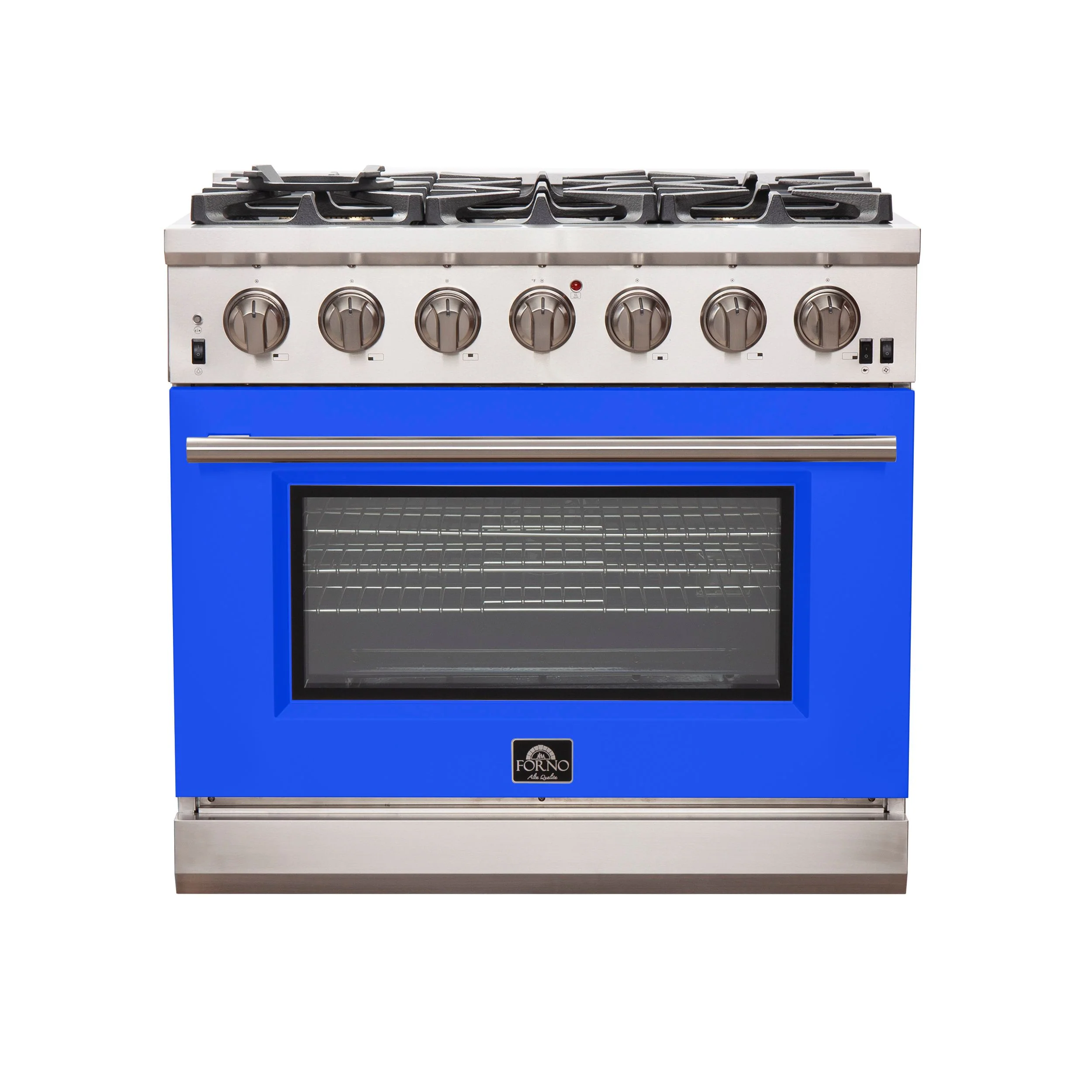 Forno 36 Inch Professional Freestanding Gas Range in Blue, FFSGS6260-36BLU - Cheap Abt