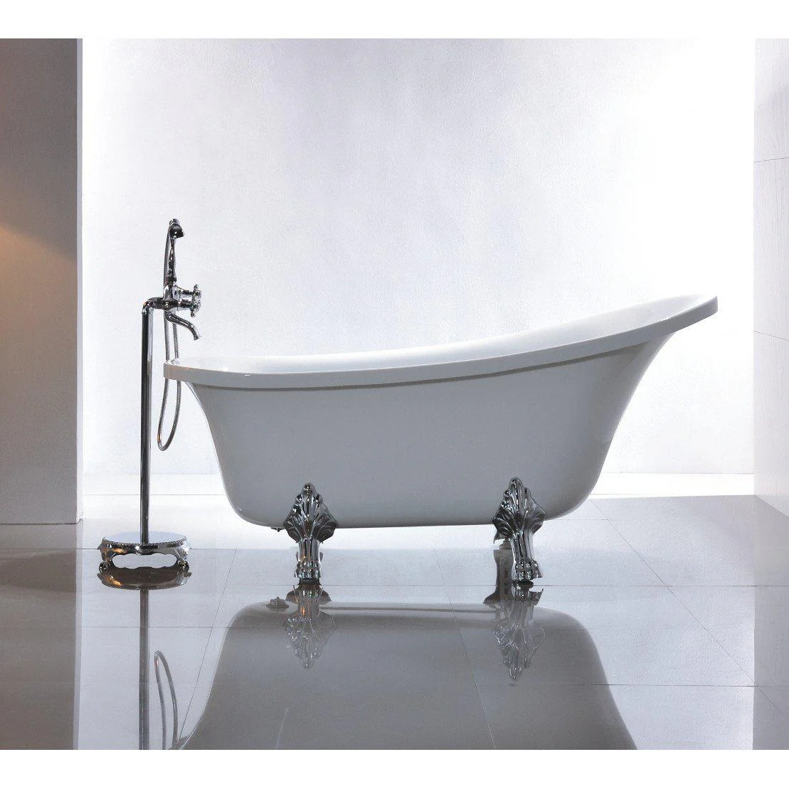 Vanity Art Freestanding White Acrylic 69-Inch Claw Foot Soaking Bathtub, VA6310-L - Cheap Abt