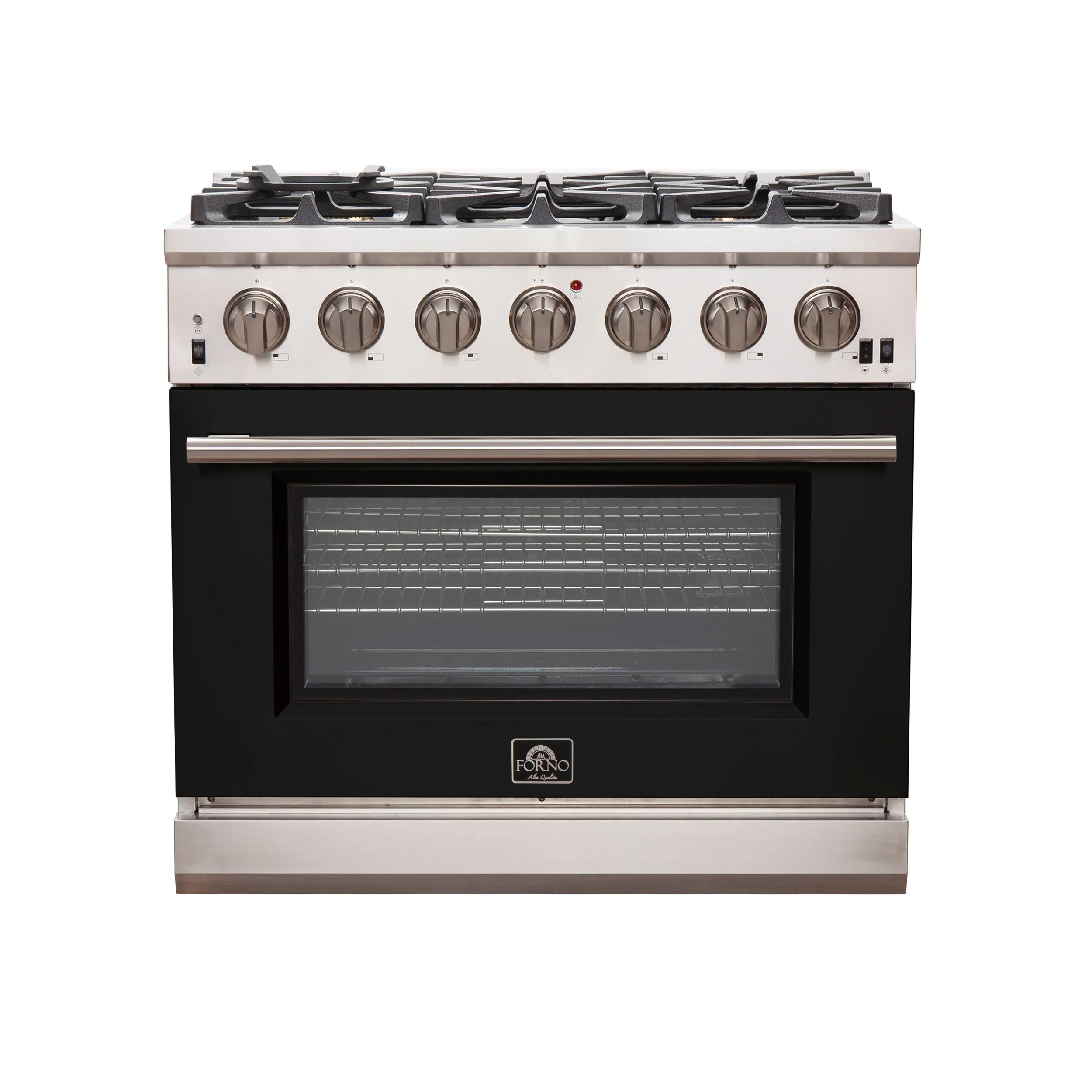 Forno 36 Inch Professional Freestanding Gas Range in Black, FFSGS6260-36BLK - Cheap Abt