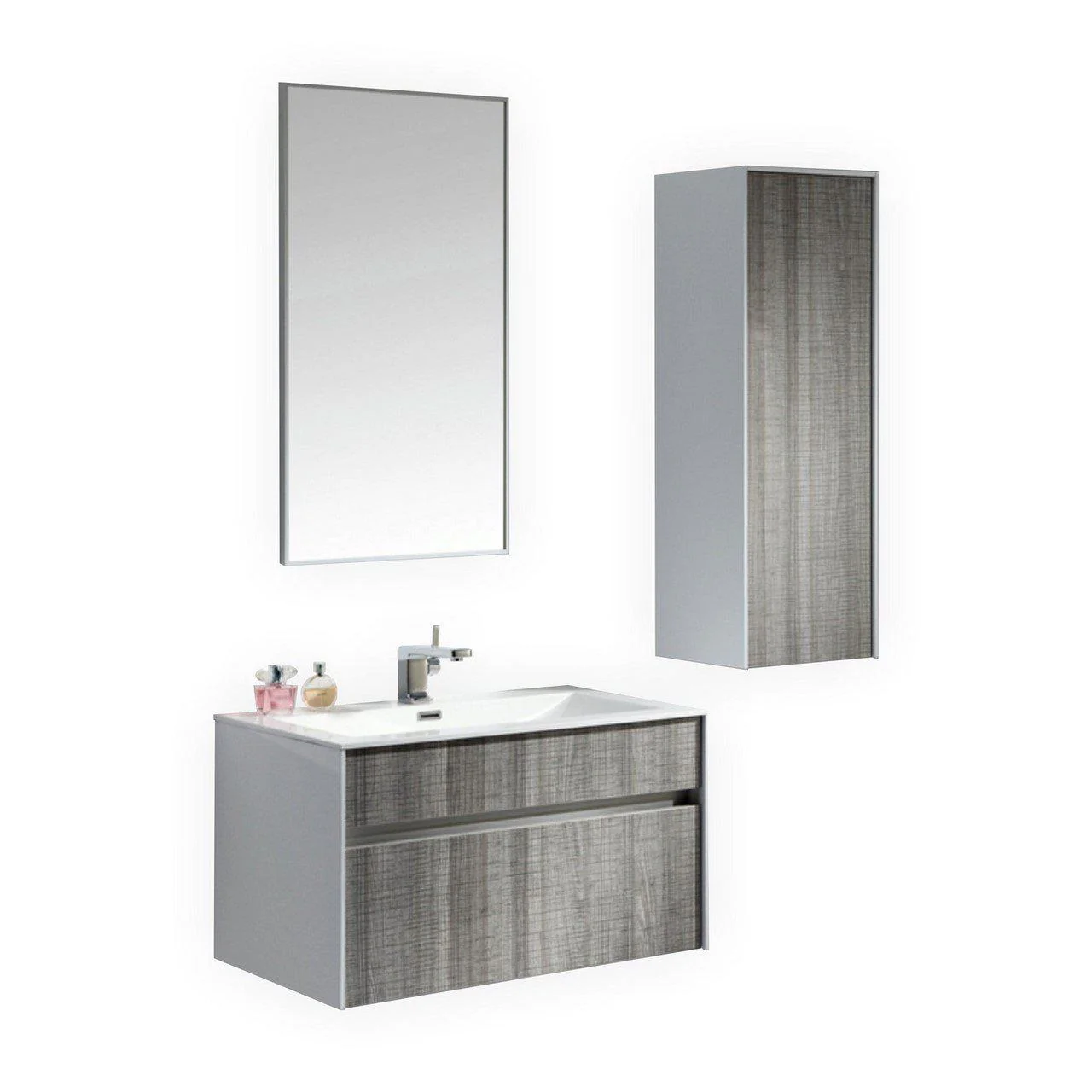 KubeBath Fitto 32 in. Wall Mount Modern Bathroom Vanity - Ash Gray, S800HGASH - Cheap Abt