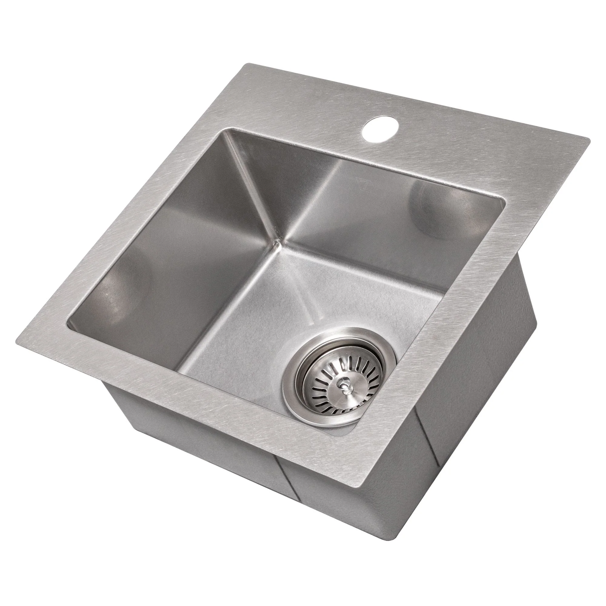 ZLINE 15 in. Donner Topmount Single Bowl DuraSnow® Stainless Steel Bar Kitchen Sink, STS-15S - Cheap Abt