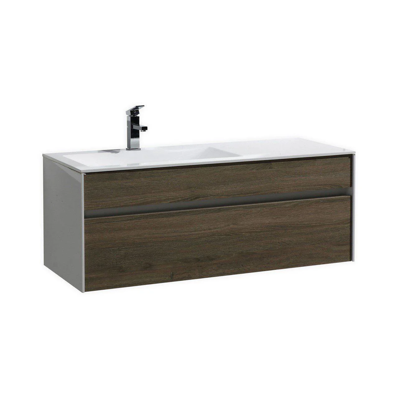 KubeBath Fitto 48 in. Havana Oak Wall Mount Modern Bathroom Vanity - Single Sink, S1200SCO - Cheap Abt