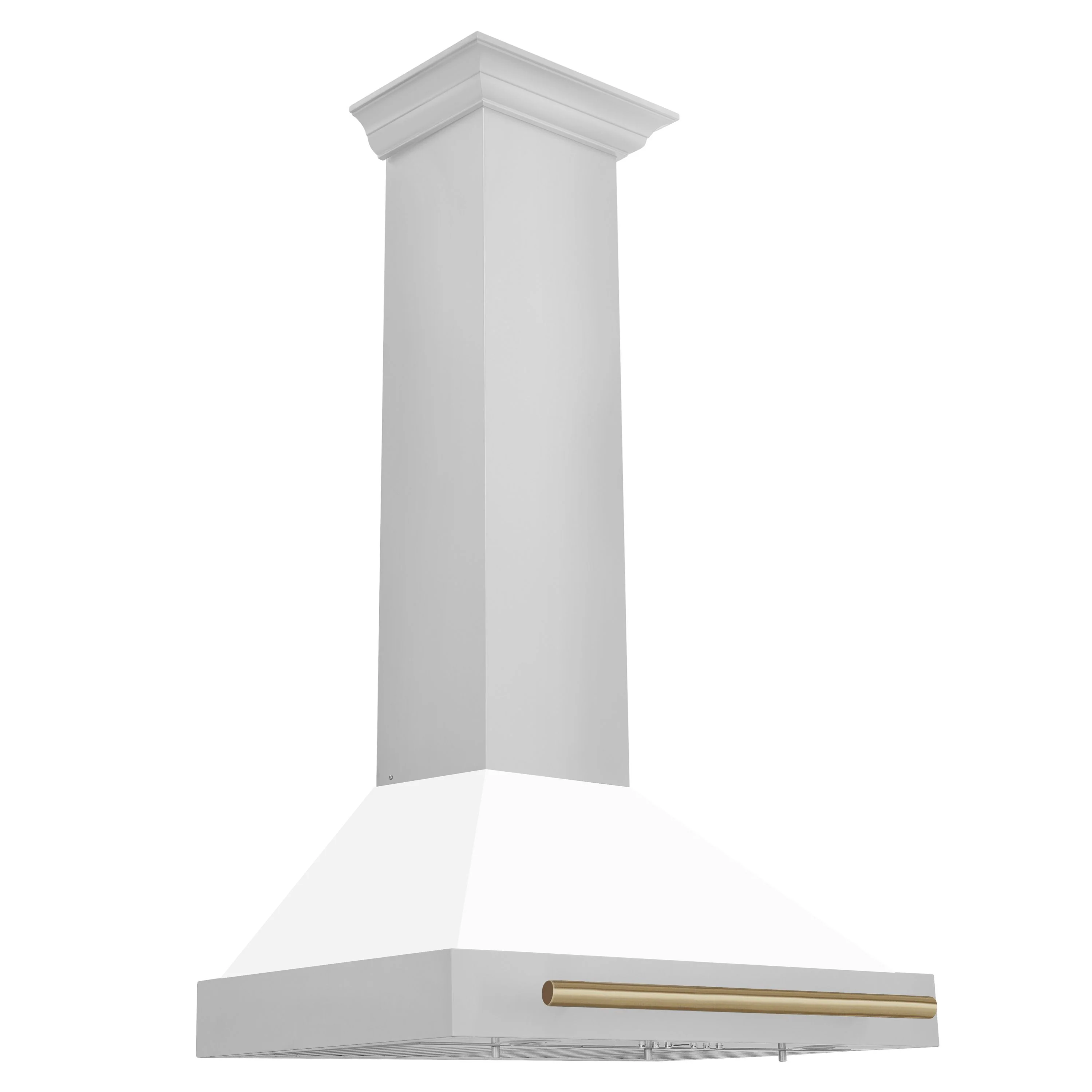 ZLINE 30 In Autograph Edition Stainless Steel Range Hood with White Matte Shell and Champagne Bronze Accents, KB4STZ-WM30-CB - Cheap Abt