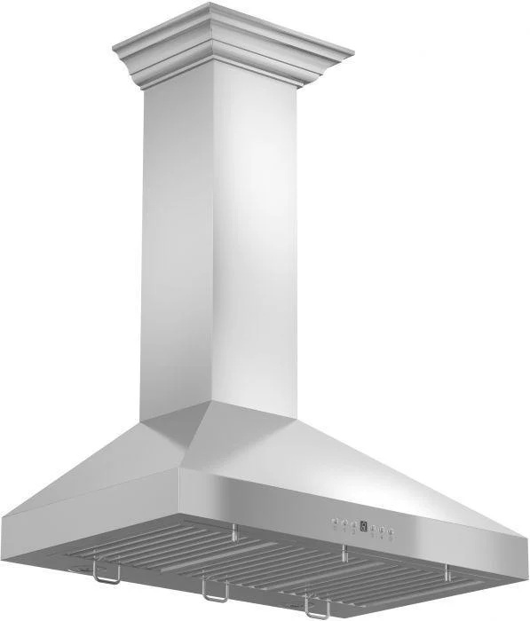 ZLINE 48 in. Convertible Vent Wall Mount Range Hood in Stainless Steel with Crown Molding, KL3CRN-48 - Cheap Abt