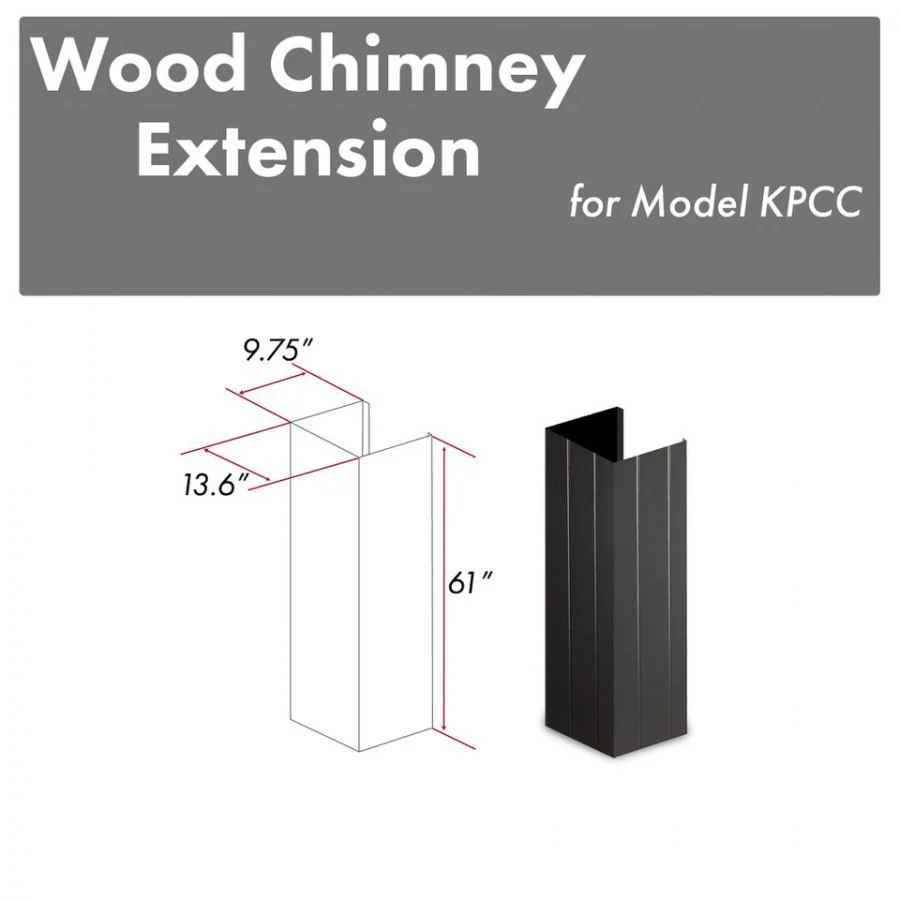 ZLINE 61 in. Wooden Chimney Extension for Ceilings up to 12.5 ft, KPCC-E - Cheap Abt
