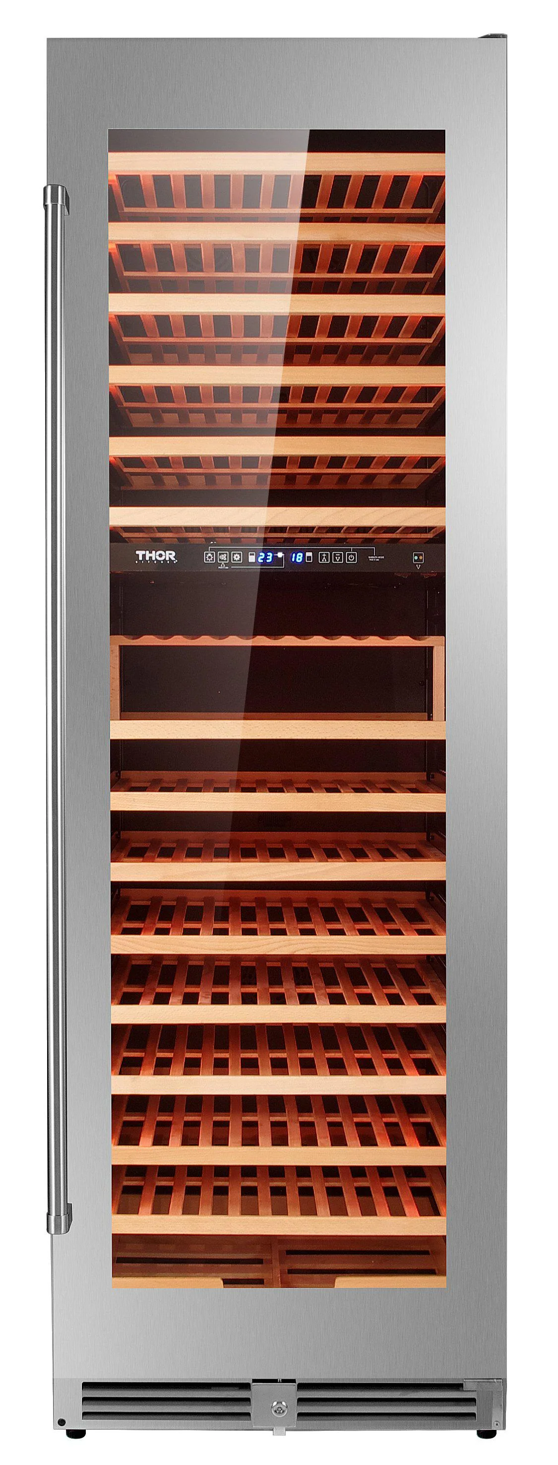 Thor Kitchen 24 in. 162 Bottle Dual Zone Wine Cooler, TWC2403DI - Cheap Abt