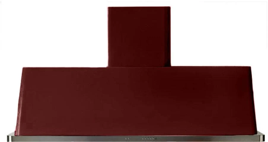 ILVE 60 in. Majestic Burgundy Wall Mount Range Hood with 600 CFM Blower, UAM150BU - Cheap Abt