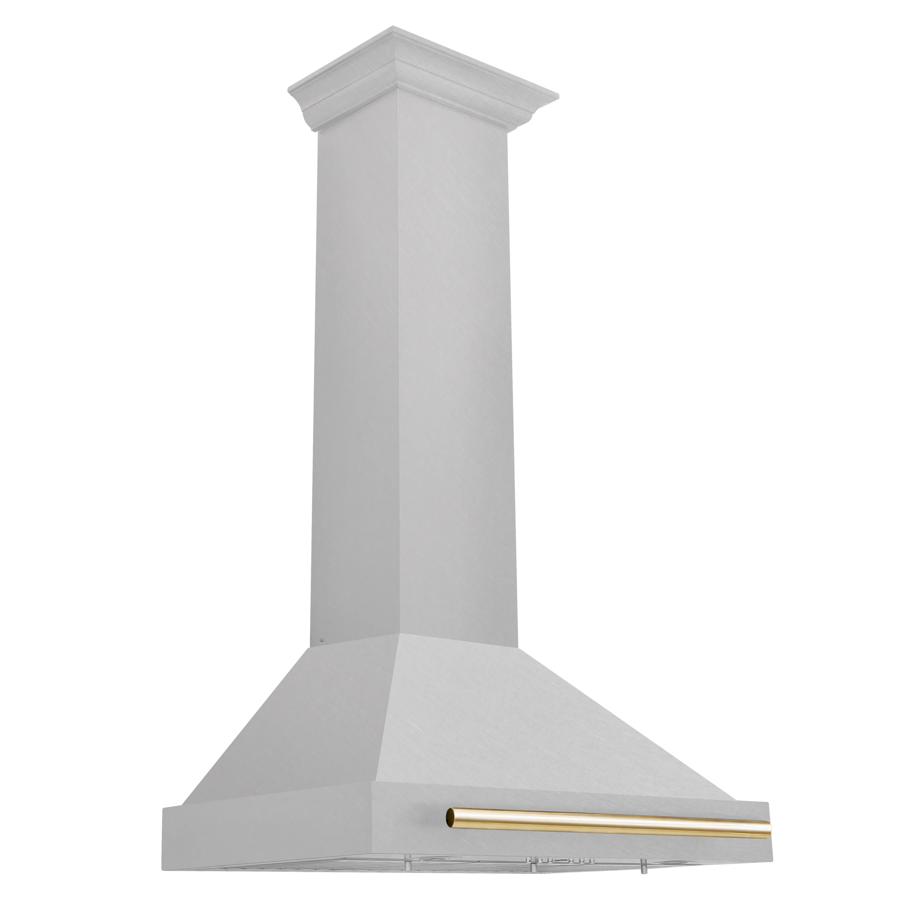 ZLINE 30 Inch Autograph Edition DuraSnow® Stainless Steel Range Hood with Gold Handle, KB4SNZ-30-G - Cheap Abt