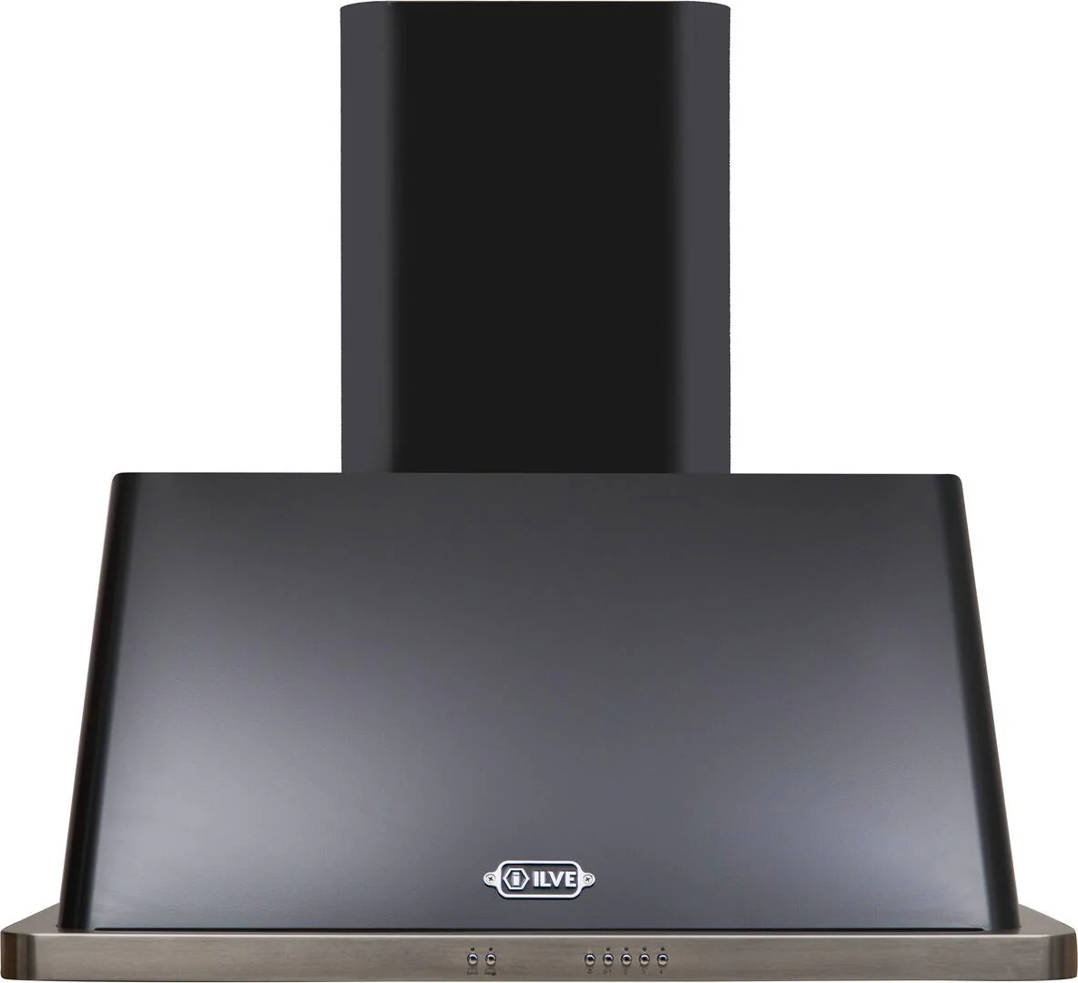 ILVE 36 in. Majestic Glossy Black Wall Mount Range Hood with 600 CFM Blower, UAM90BK - Cheap Abt