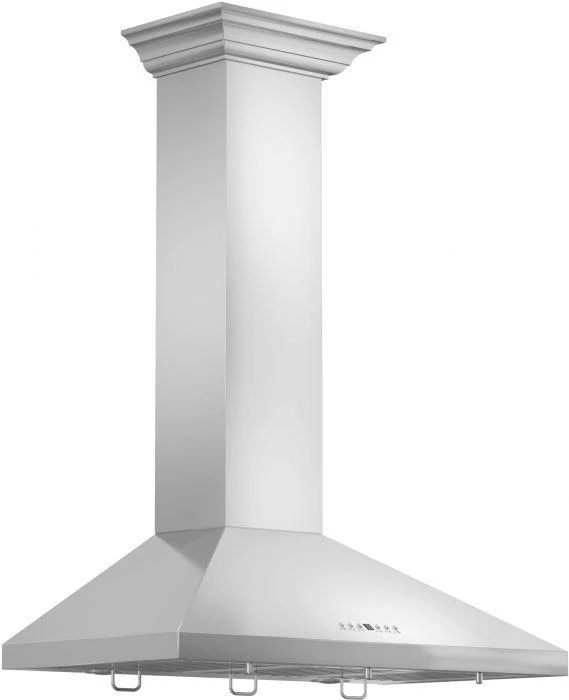 ZLINE 42 in. Convertible Vent Wall Mount Range Hood in Stainless Steel with Crown Molding, KL2CRN-42 - Cheap Abt