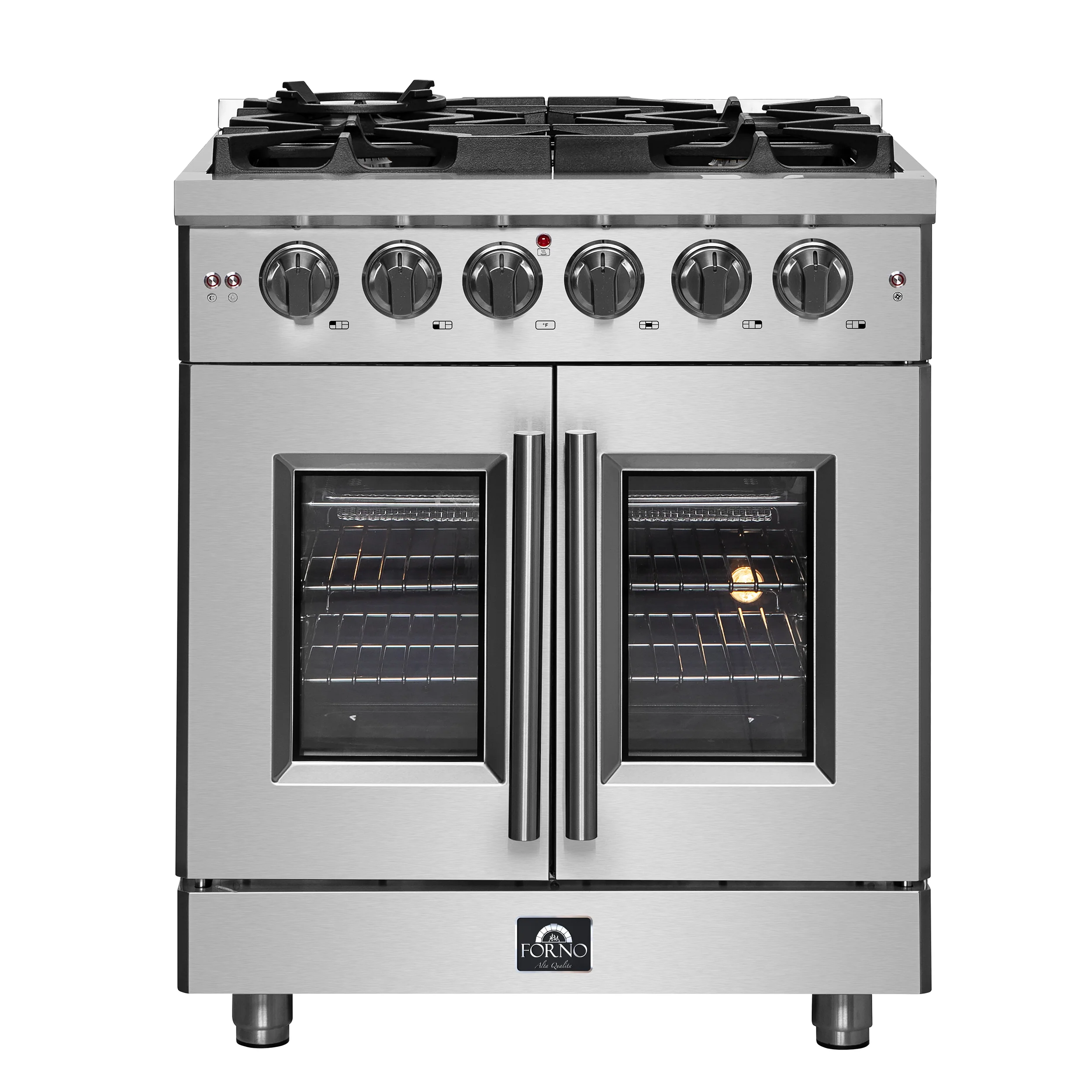 Forno 30″ Freestanding French Door Gas Range with 5 Burners, FFSGS6439-30 - Cheap Abt