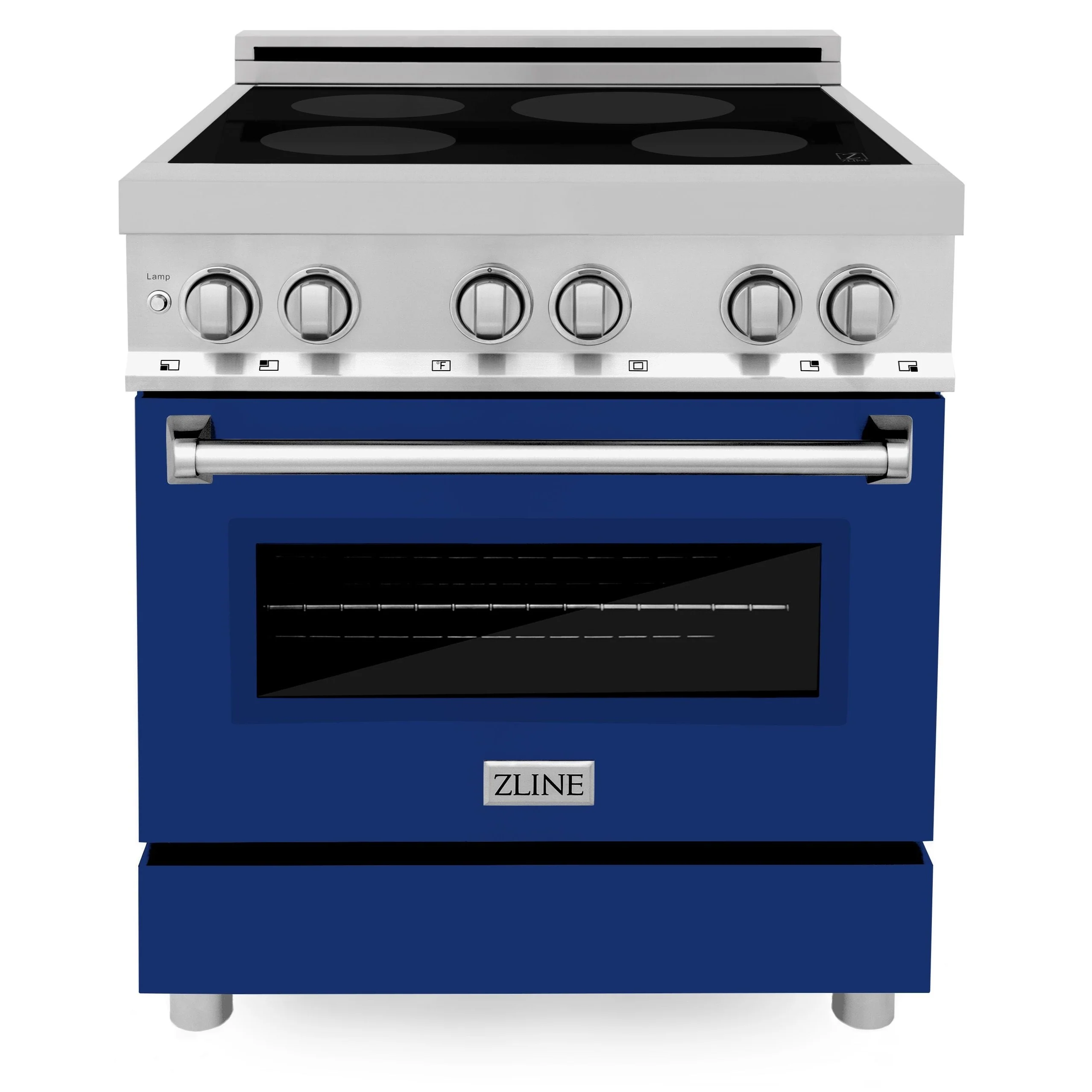 ZLINE 30 In 4.0 cu. ft. Induction Range with a 4 Element Stove and Electric Oven in Blue Gloss, RAIND-BG-30 - Cheap Abt