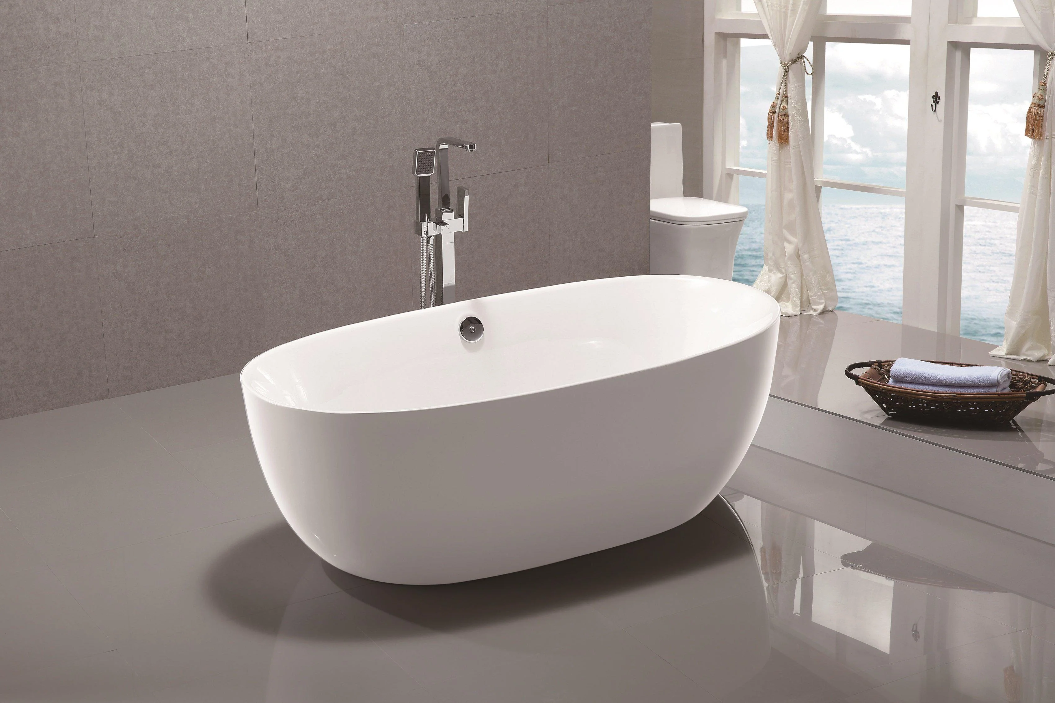 Vanity Art 67 in. x 31 in. Freestanding Soaking Bathtub, VA6833 - Cheap Abt