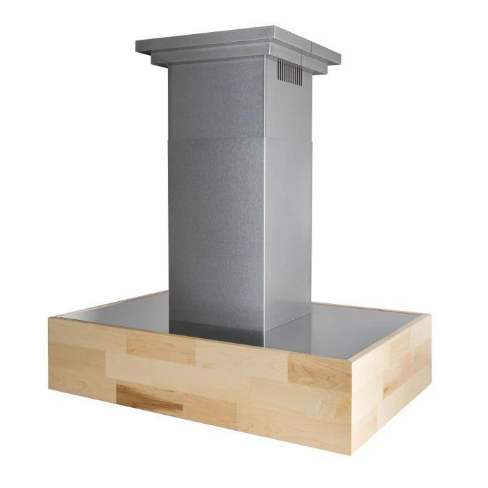 ZLINE 36 in. Designer Series Butcher Block Wooden Island Mount Range Hood in Maple, 681iM-36 - Cheap Abt