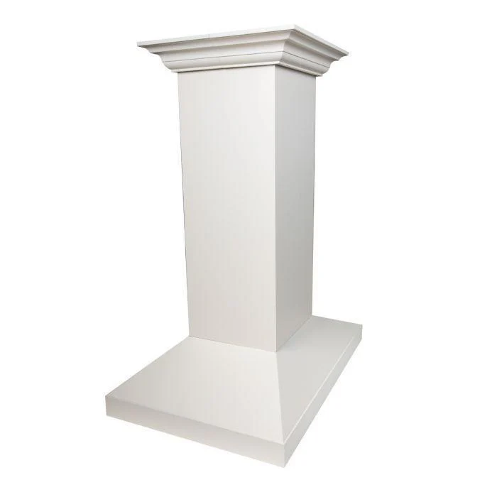 ZLINE 36 in. Designer Series White Wooden Island Range Hood, Crown Molding, KBiTT-36 - Cheap Abt