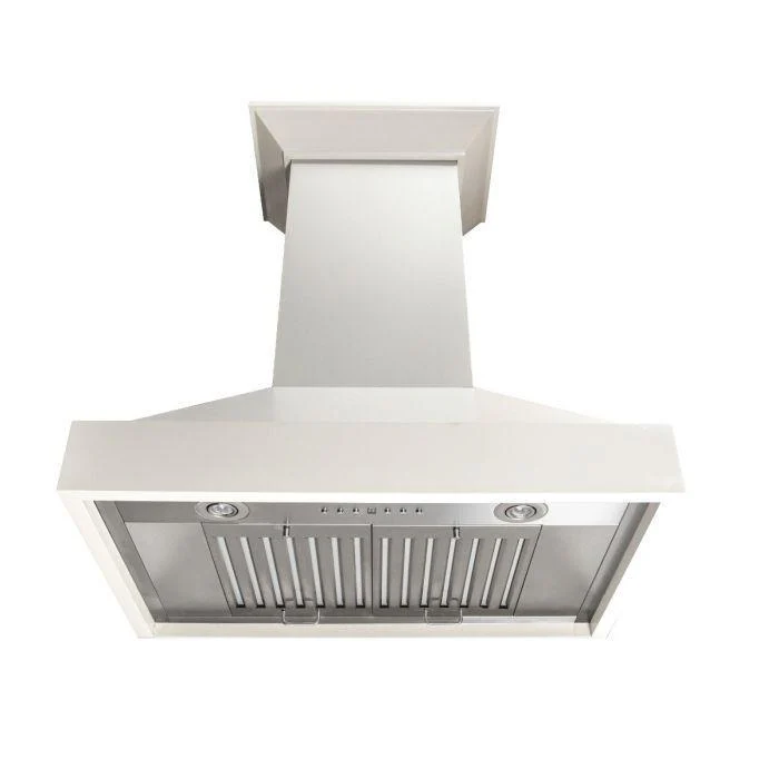 ZLINE 30 in. Wooden Wall Mount Range Hood in White, KBTT-30 - Cheap Abt