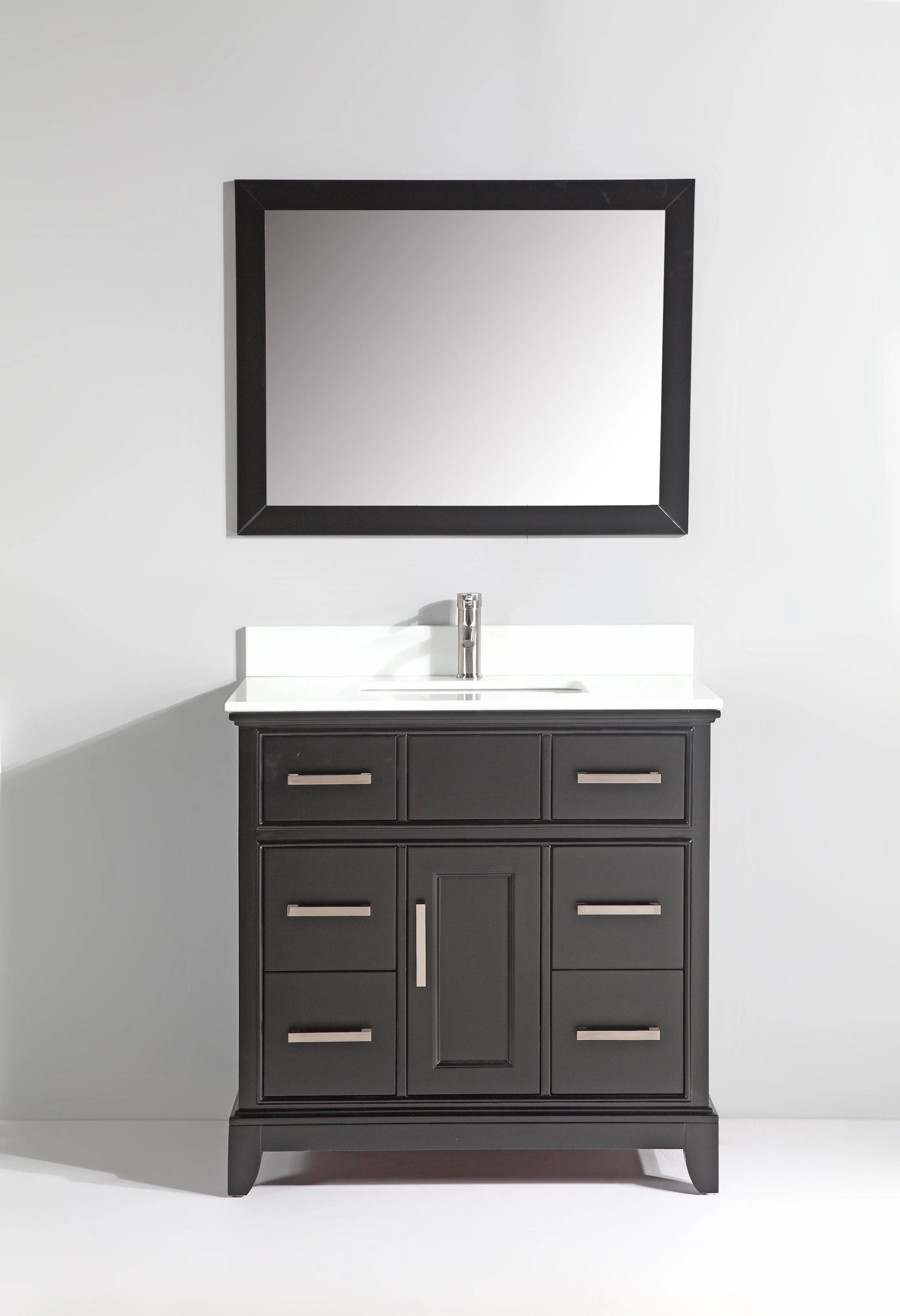 Vanity Art 36 in. Single Sink Vanity & Mirror - Espresso, VA1036E - Cheap Abt