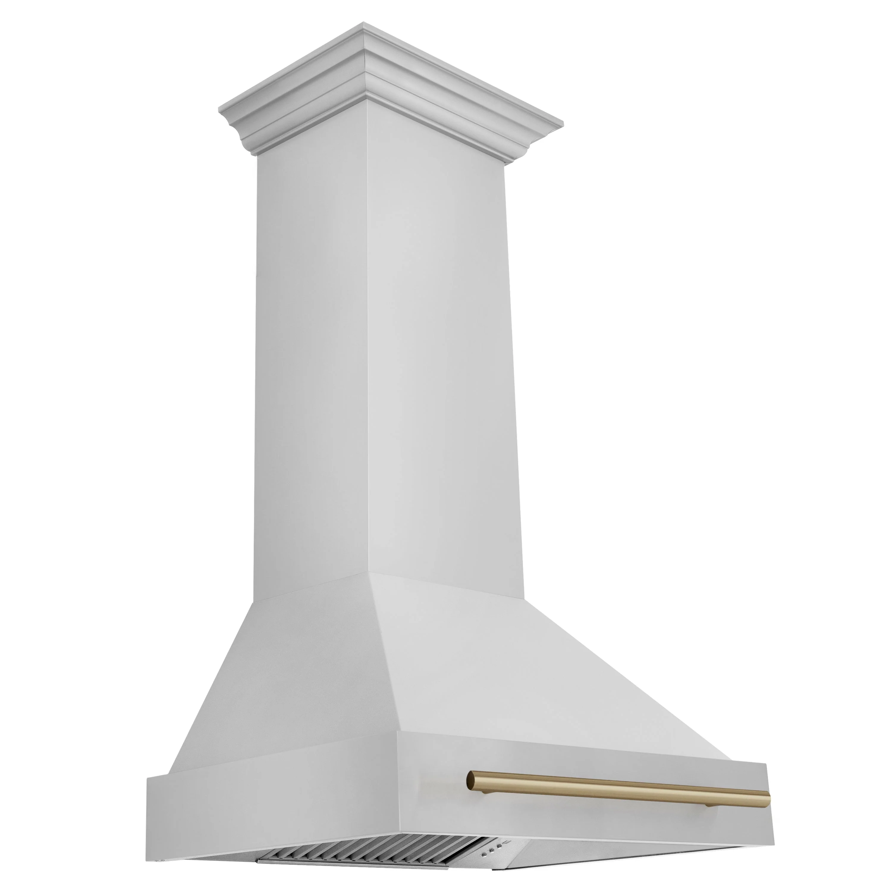 ZLINE 30 Inch Autograph Edition Range Hood with Stainless Steel Shell and Champagne Bronze Handle, 8654STZ-30-CB - Cheap Abt