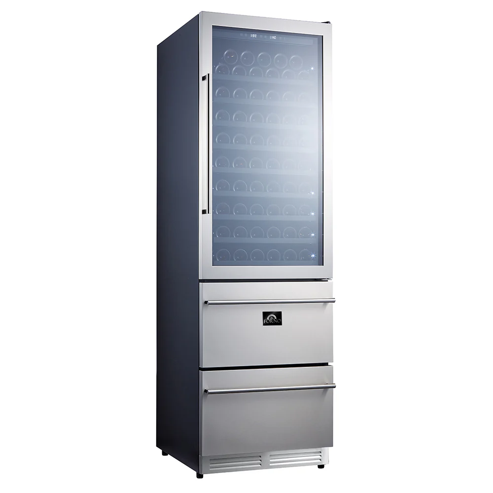 Forno 24 in. 108 Bottle Triple Zone Wine Cooler, FWCDR6628-24S - Cheap Abt