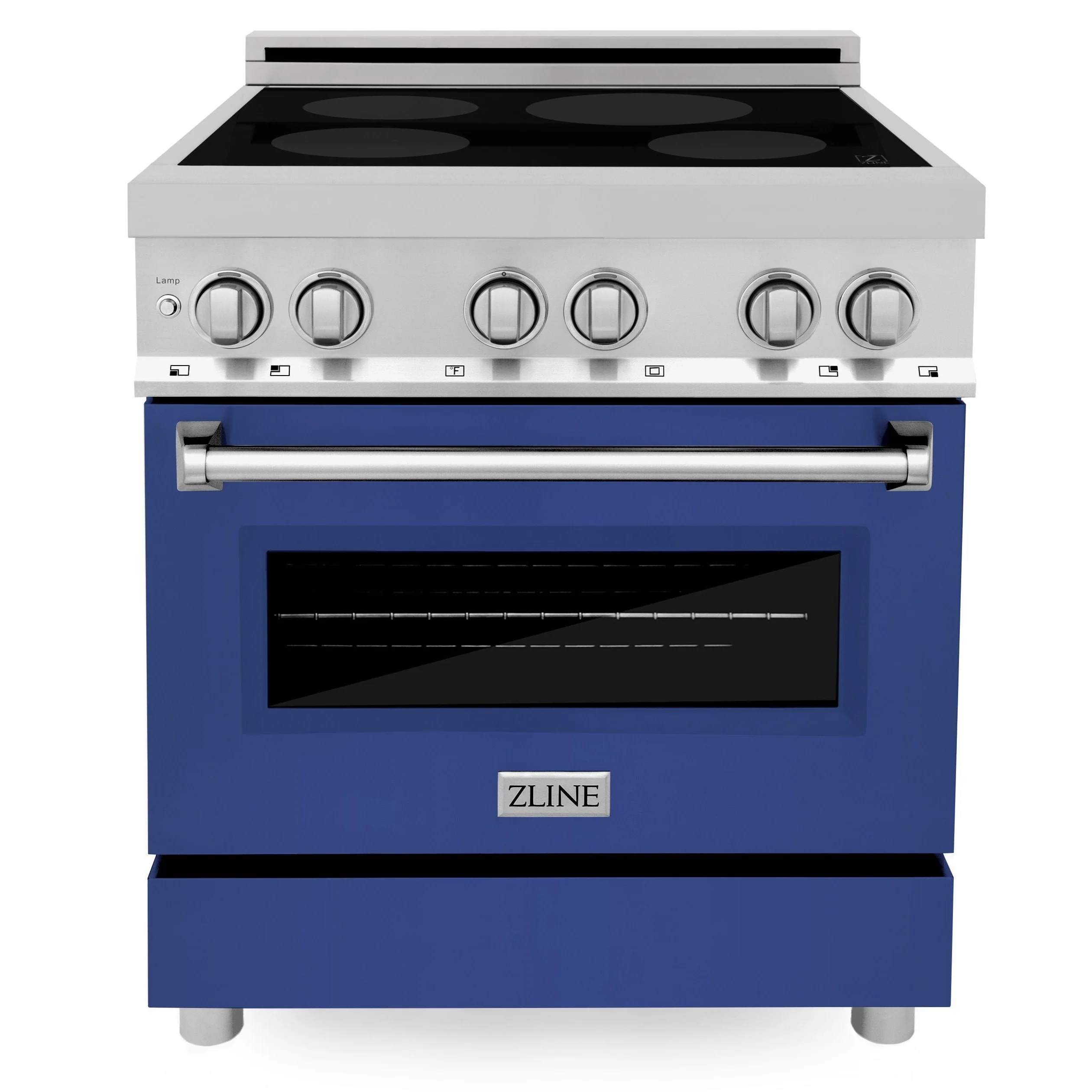 ZLINE 30 Inch 4.0 cu. ft. Induction Range with a 4 Element Stove and Electric Oven in Blue Matte, RAIND-BM-30 - Cheap Abt