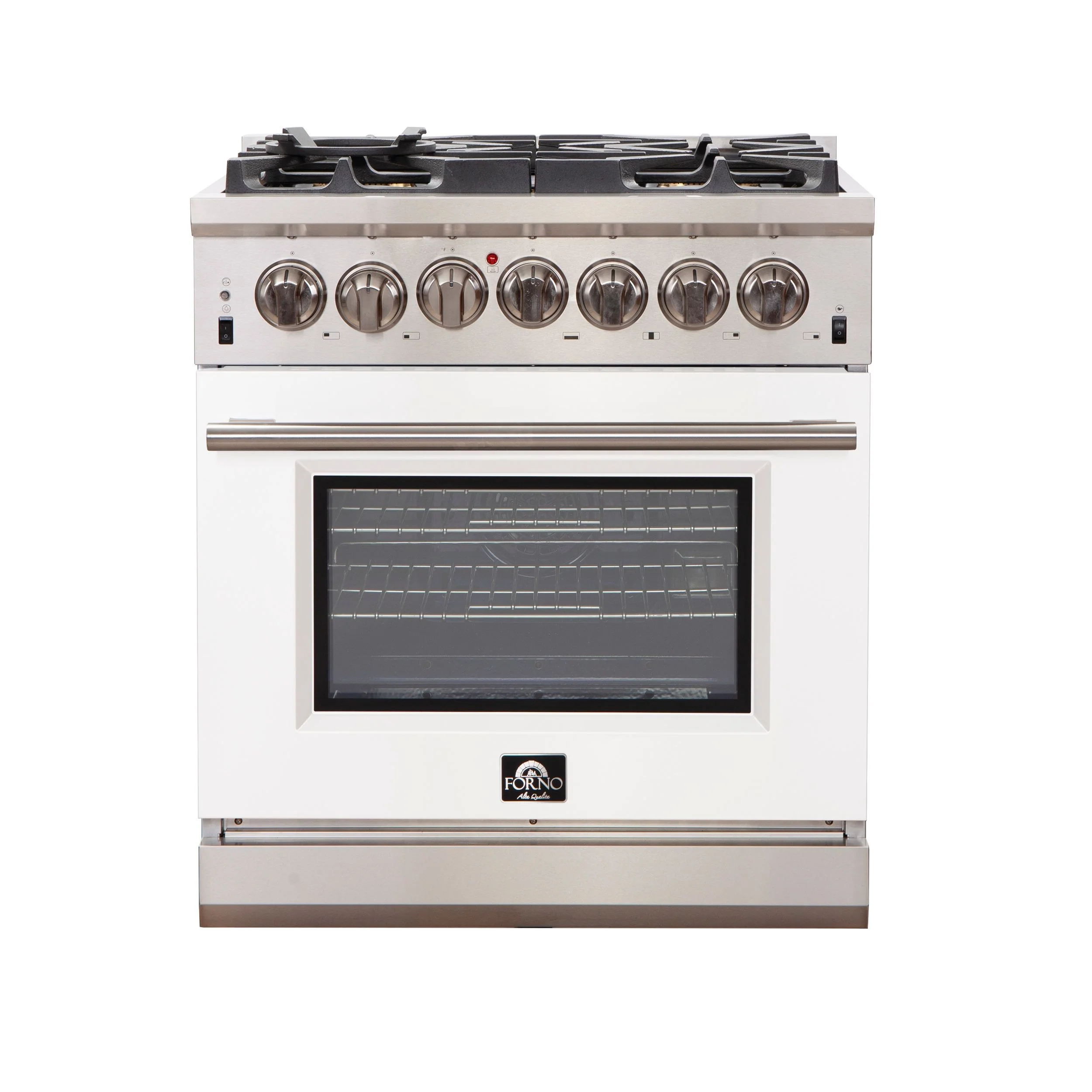 Forno 30 Inch Professional Freestanding Gas Range in White, FFSGS6260-30WHT - Cheap Abt