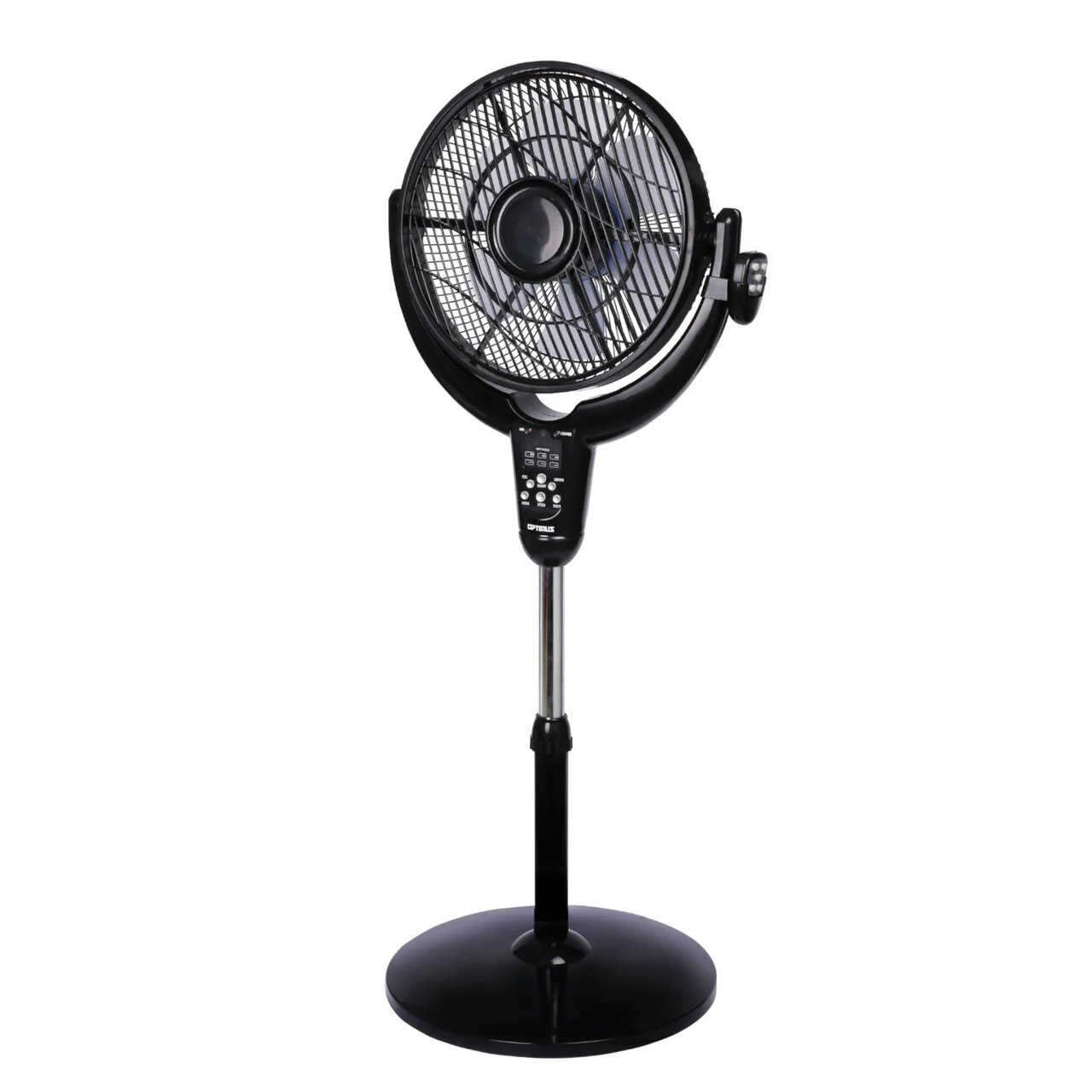 Optimus Louver Fan 14'' pedestal remote LED timer | F-7508 - Cheap Abt