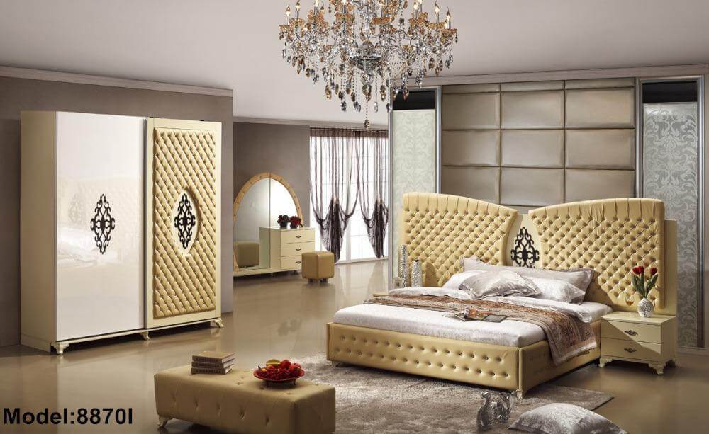 Bedroom Furniture Set High Quality Bed, Nightstand, Wardrobe Dresser - Cheap Abt