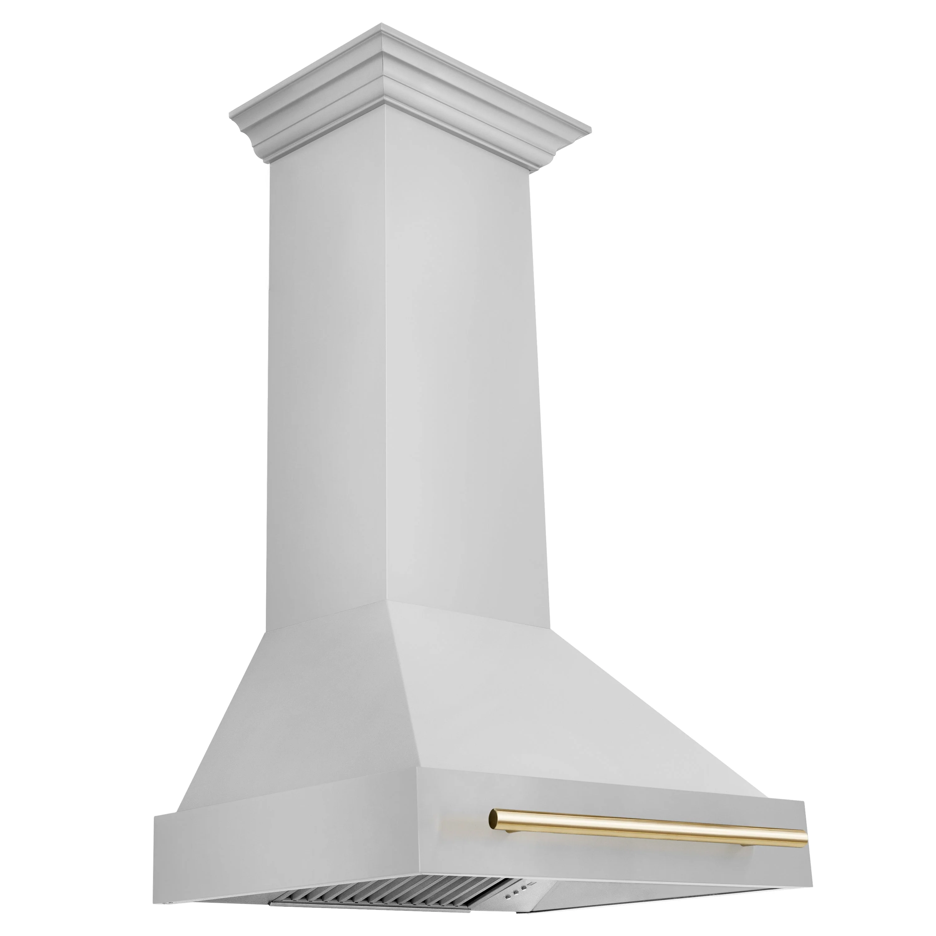 ZLINE 30 Inch Autograph Edition Range Hood with Stainless Steel Shell and Gold Handle, 8654STZ-30-G - Cheap Abt