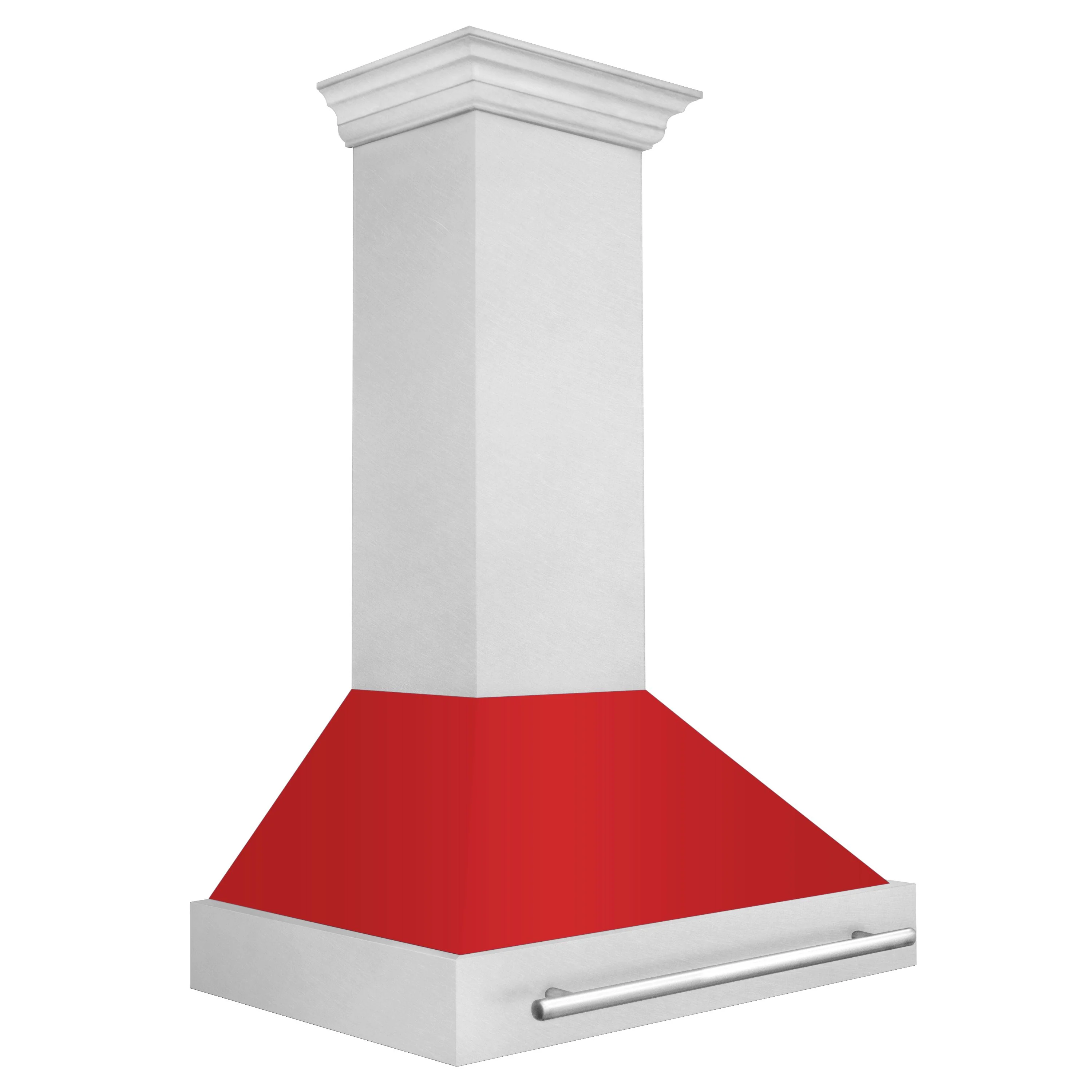 ZLINE 36 Inch DuraSnow® Stainless Steel Range Hood with Red Matte Shell, 8654SNX-RM-36 - Cheap Abt