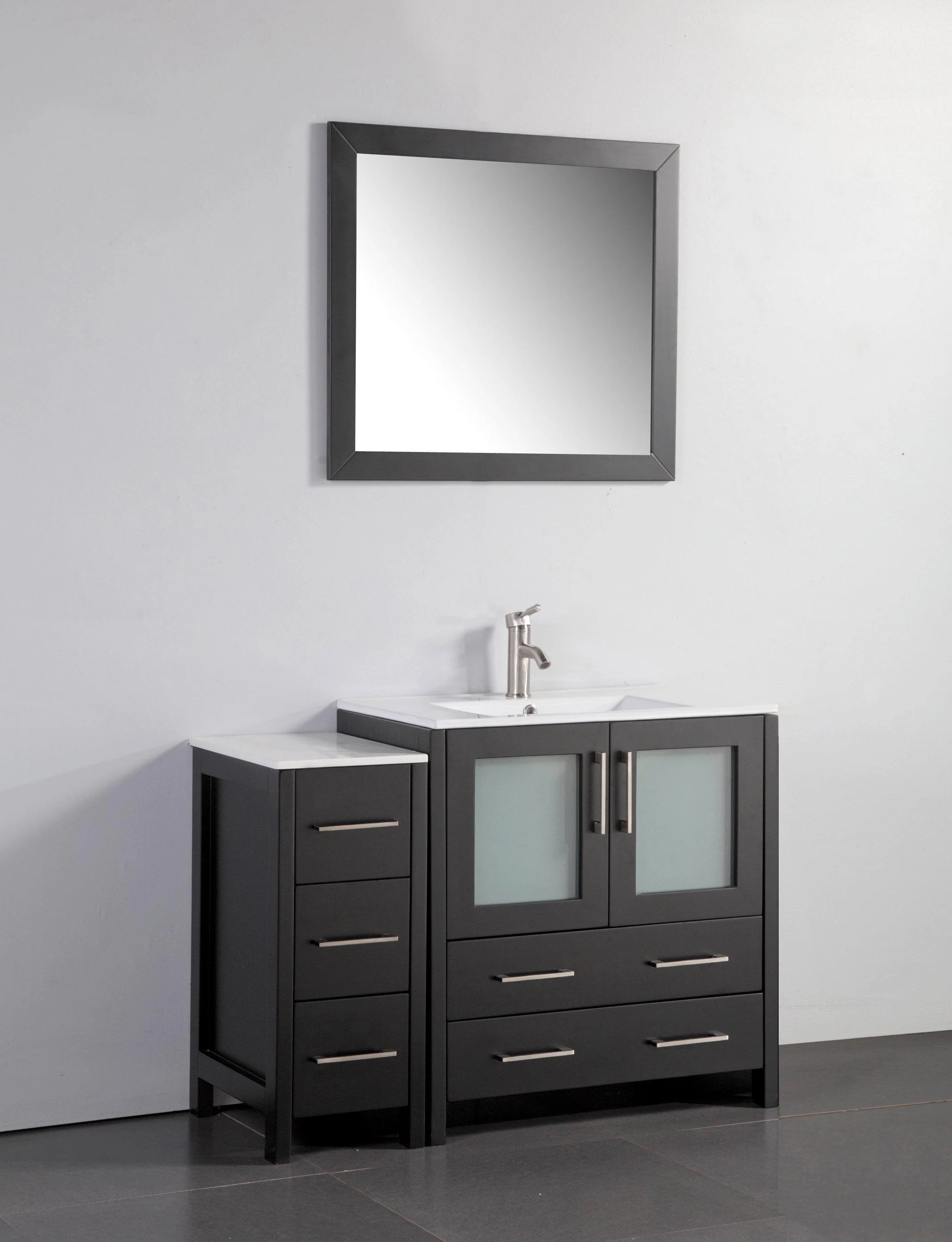 Vanity Art 42 in. Single Sink Vanity Cabinet with Ceramic Sink & Mirror - Espresso, VA3030-42E - Cheap Abt