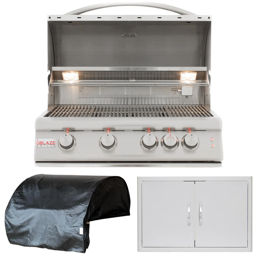 Blaze Premium LTE 32 in. Propane Gas Grill 3 Piece Package, AP-BLZ-4LTE2-LP-2 - Cheap Abt