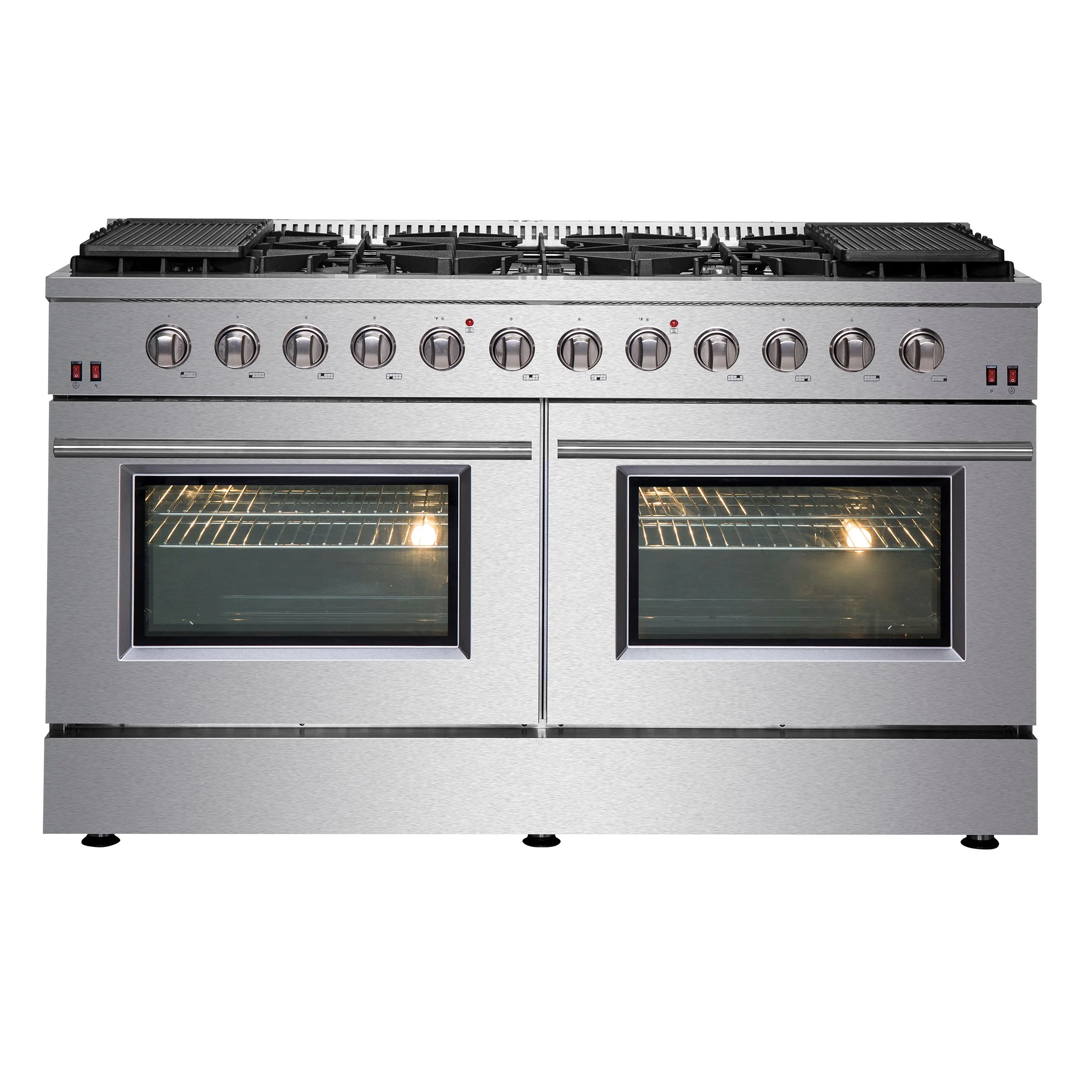 Forno Galiano 60 In. 8.64 cu. ft. Professional Freestanding Gas Range in Stainless Steel, FFSGS6244-60 - Cheap Abt