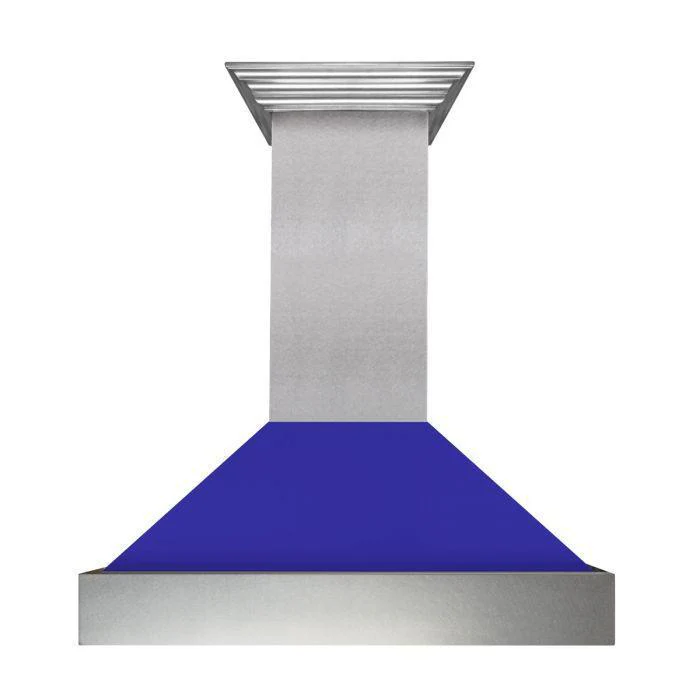 ZLINE 48 in. Ducted DuraSnow® Stainless Steel Range Hood with Blue Matte Shell, 8654BM-48 - Cheap Abt