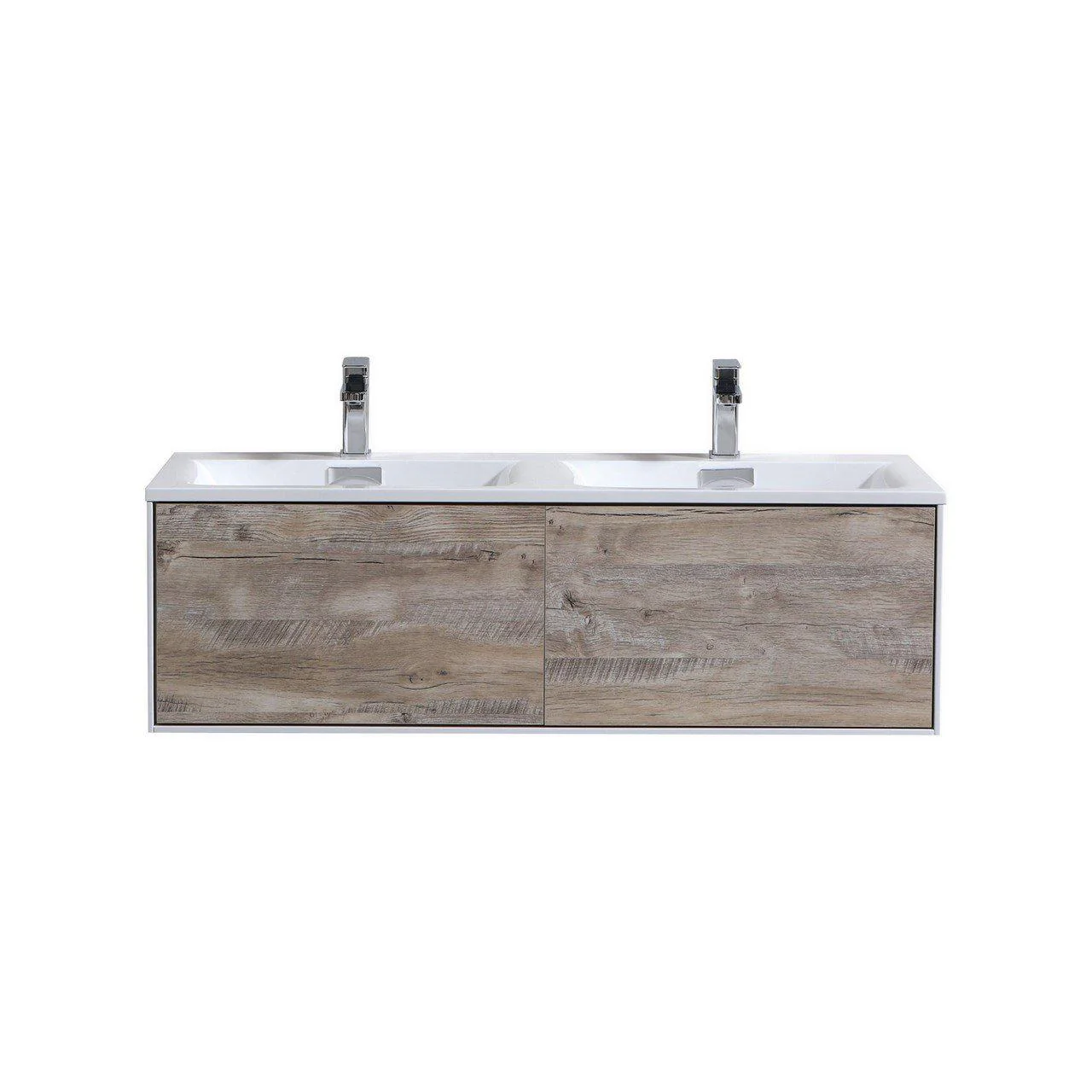 KubeBath Divario 48 in. Wall Mount Modern Bathroom Vanity - Nature Wood, D48NW - Cheap Abt