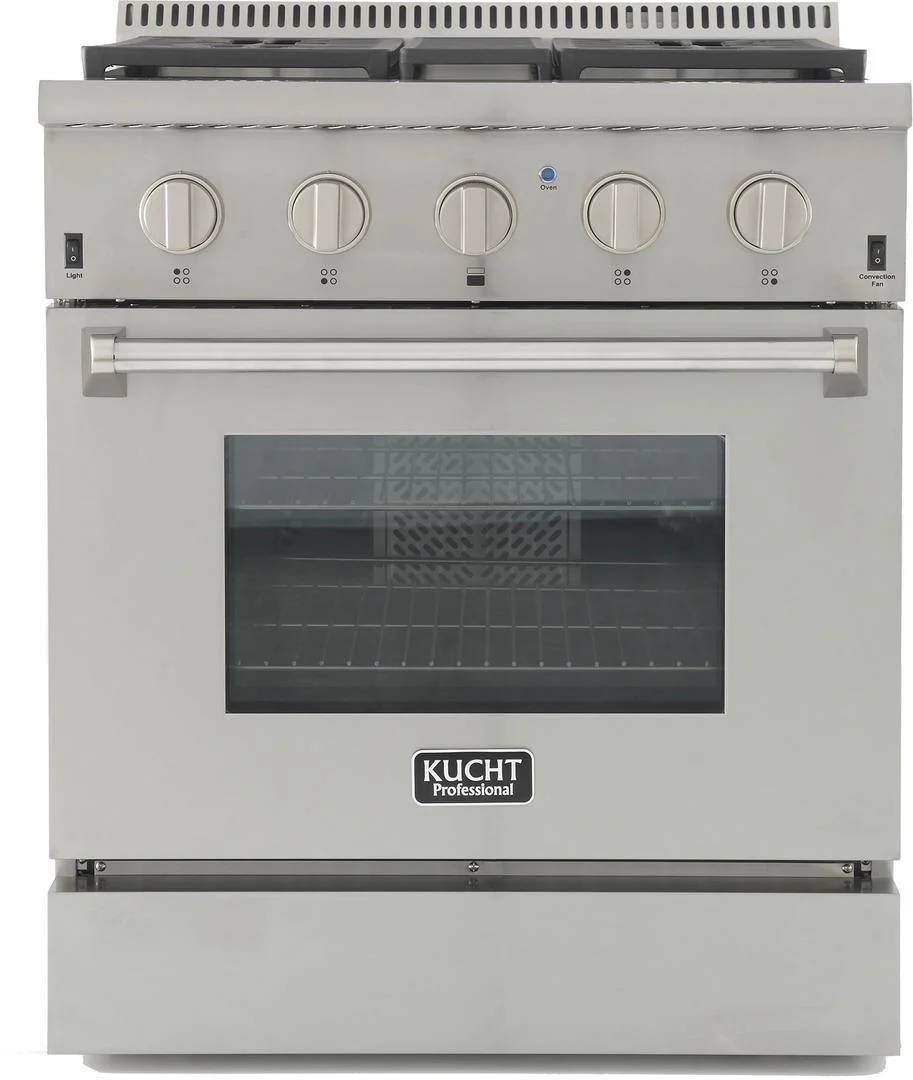 Kucht Professional 30 in. 4.2 cu ft. Natural Gas Range with Silver Knobs, KRG3080U-S - Cheap Abt