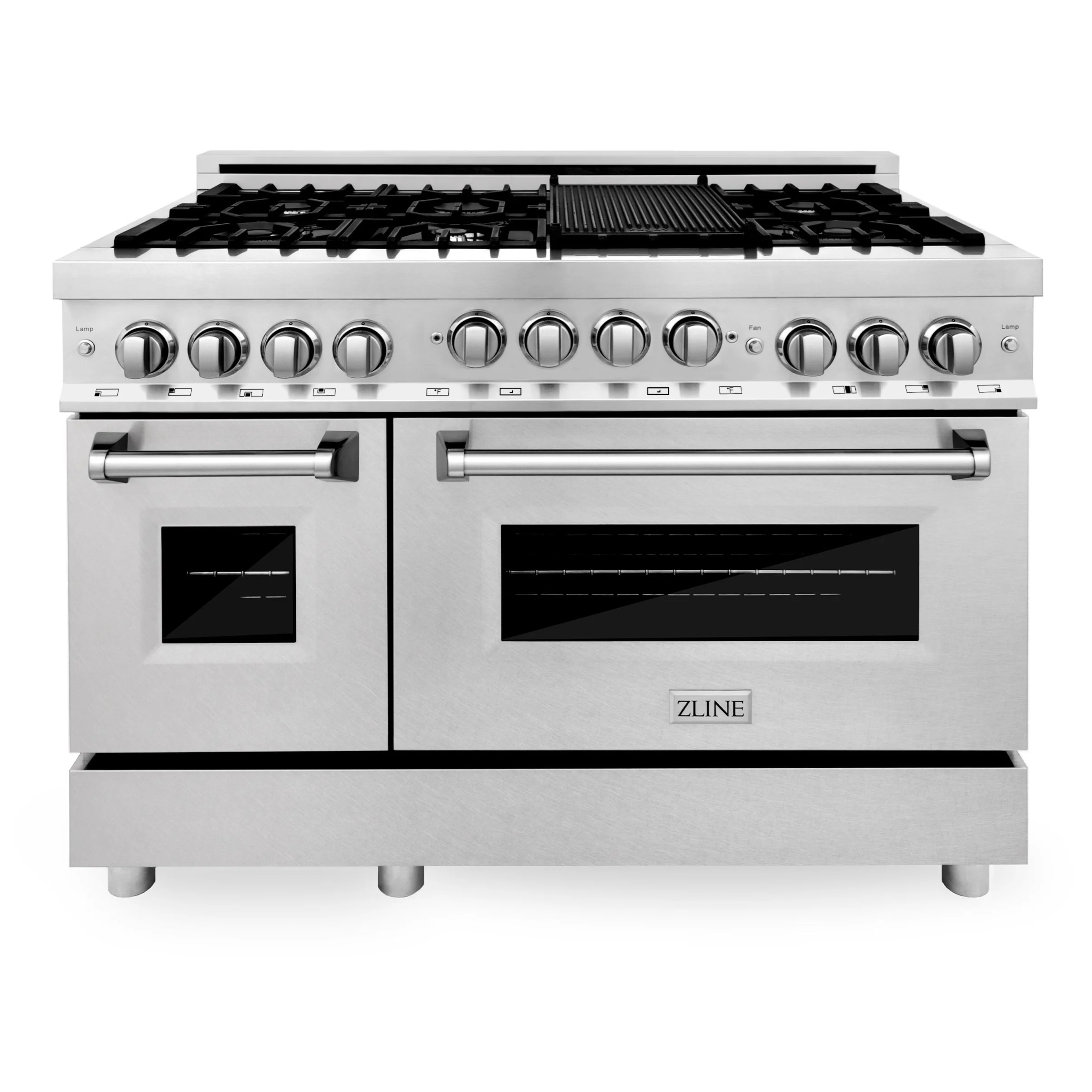 ZLINE 48 Inch 6.0 cu. ft. Range with Gas Stove and Gas Oven in Stainless Steel with a DuraSnow® Door, RG-SN-48 - Cheap Abt