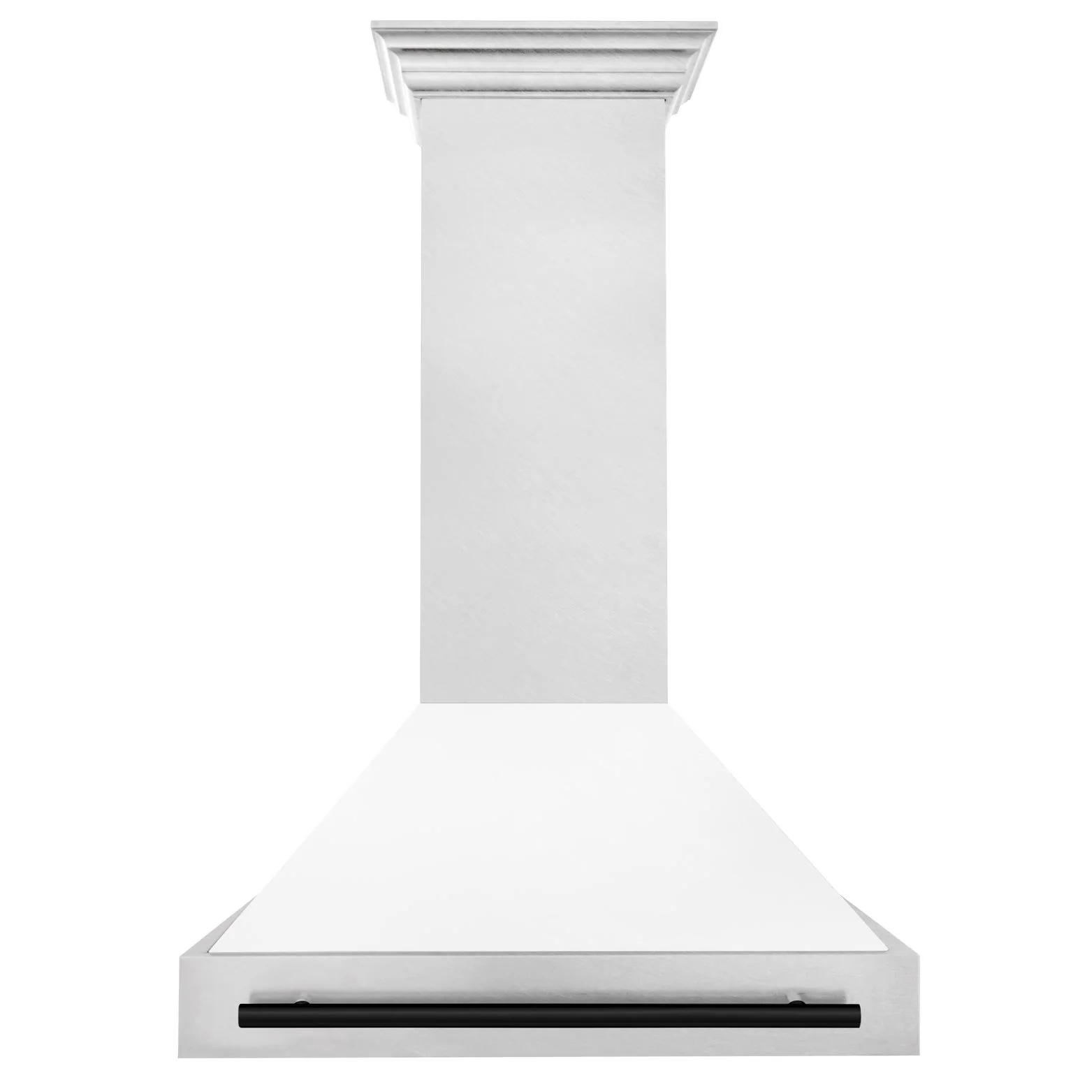 ZLINE Autograph Edition 36 Inch DuraSnow® Stainless Steel Range Hood with White Matte Shell and Matte Black Handle, 8654SNZ-WM36-MB - Cheap Abt