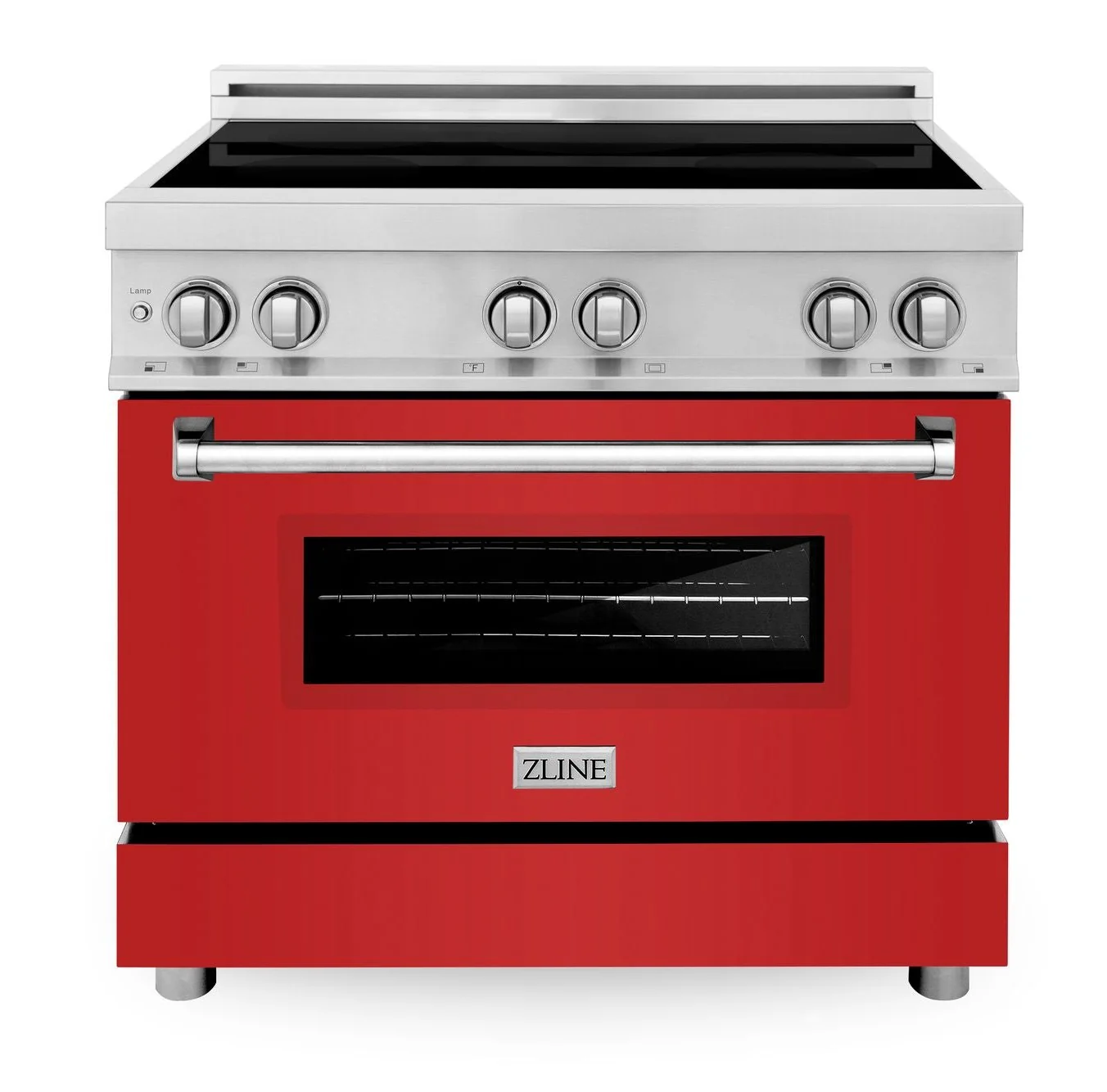 ZLINE 36 Inches 4.6 cu. ft. Induction Range with a 4 Element Stove and Electric Oven in Red Matte, RAIND-RM-36 - Cheap Abt