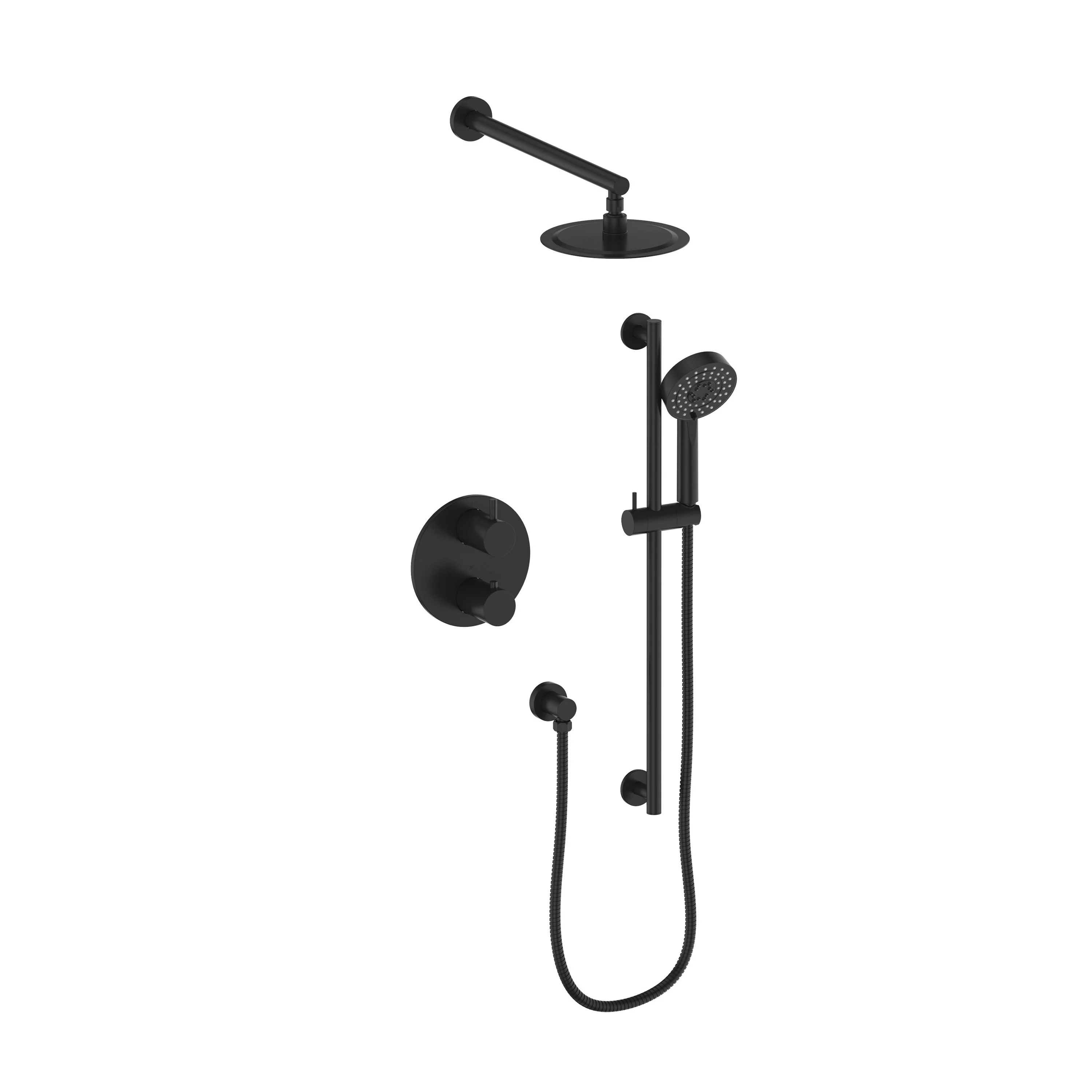 ZLINE Emerald Bay Thermostatic Shower System in Matte Black, EMBY-SHS-T2-MB - Cheap Abt