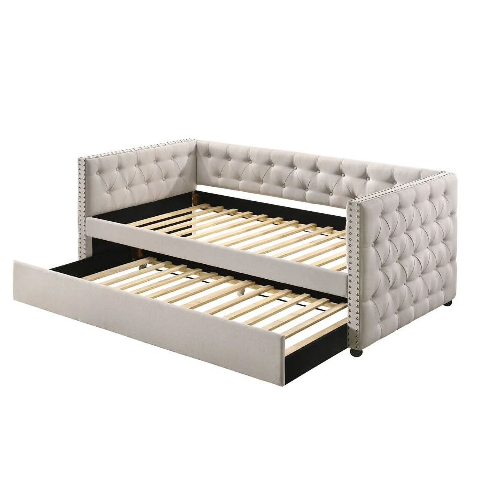 Home Square 2-Piece Set with Fabric Upholstery Chair & Full Daybed Trundle - Cheap Abt
