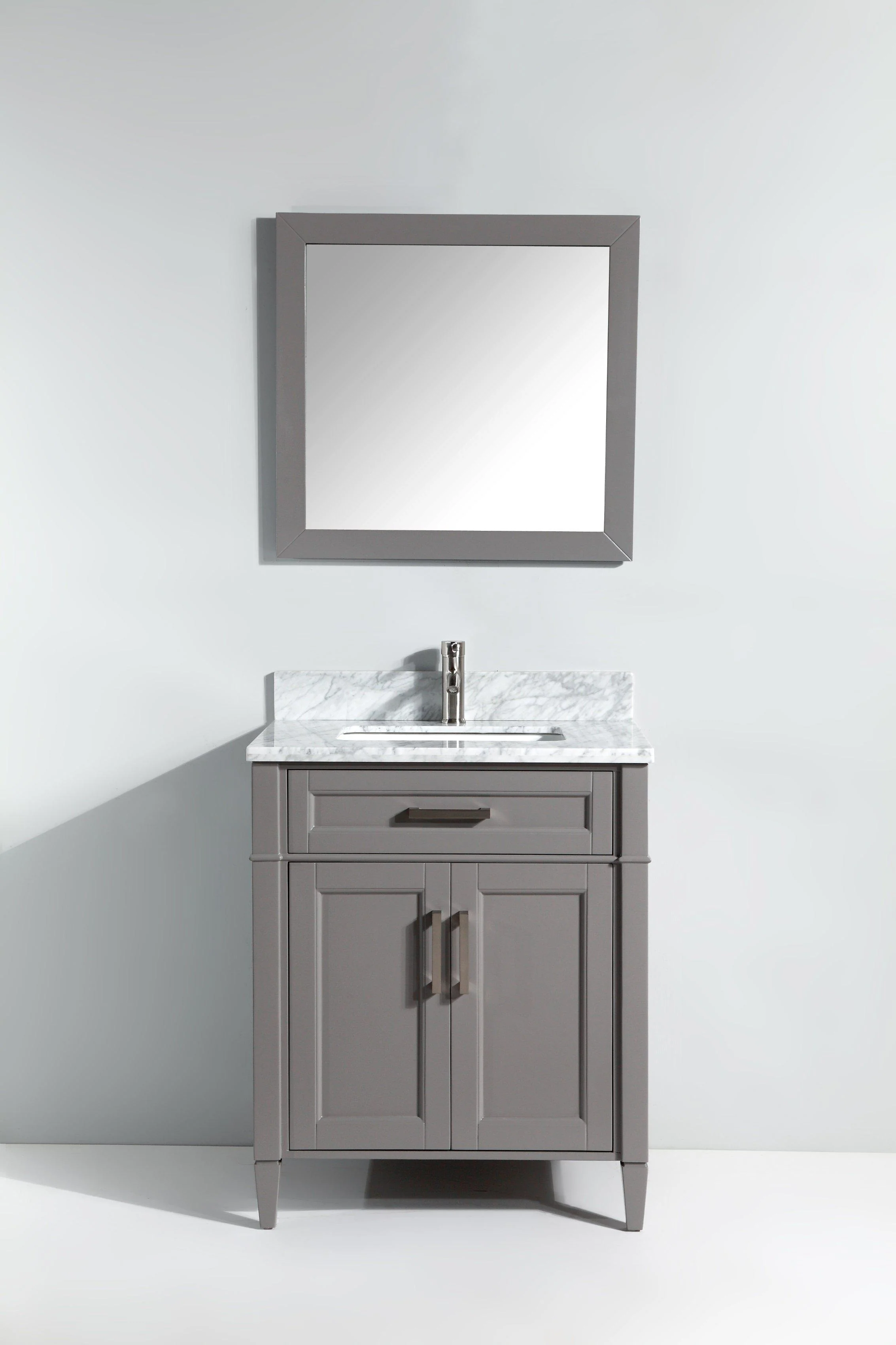 Vanity Art 30 in. Single Sink Vanity in Carrara Marble & Mirror - Grey, VA2030-G - Cheap Abt