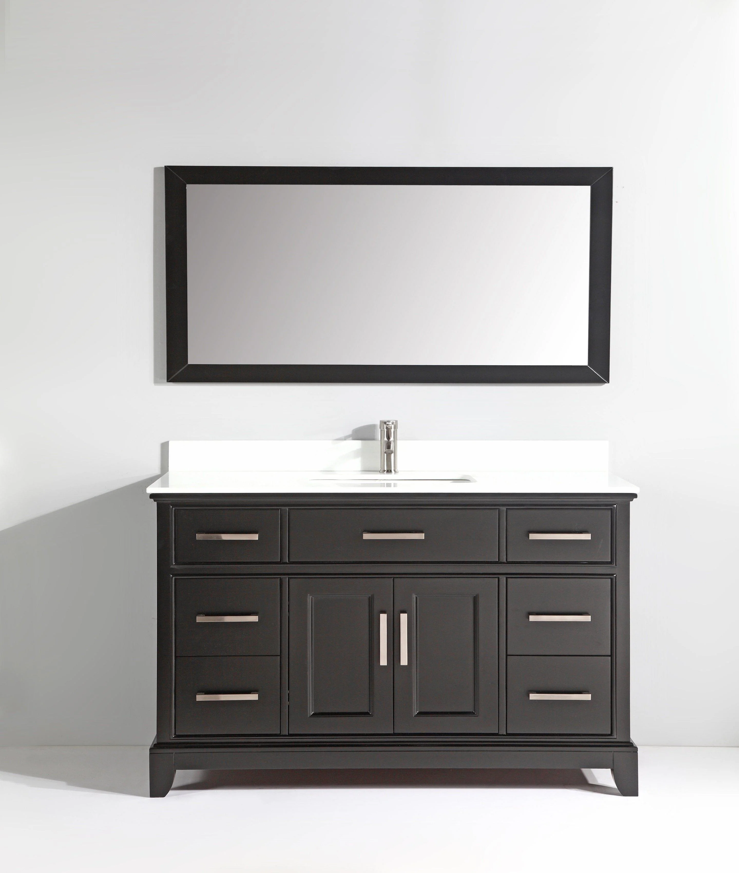 Vanity Art 60 in. Sink Vanity & Mirror - Espresso, VA1060E - Cheap Abt