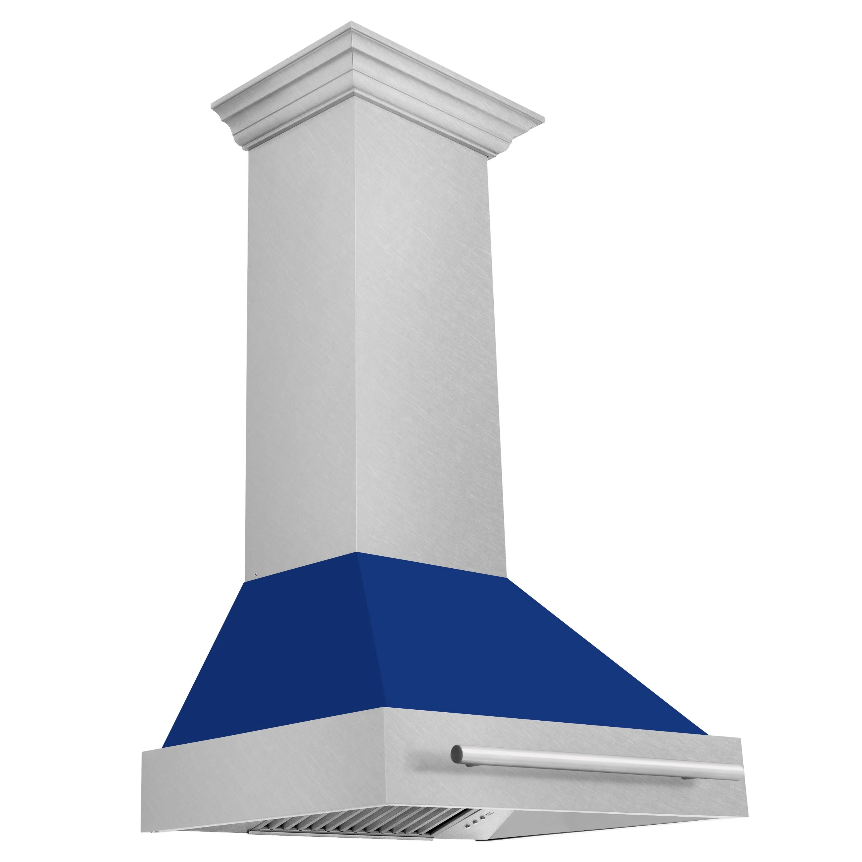 ZLINE 30 In. DuraSnow® Stainless Steel Range Hood with Blue Gloss Shell, 8654SNX-BG-30 - Cheap Abt